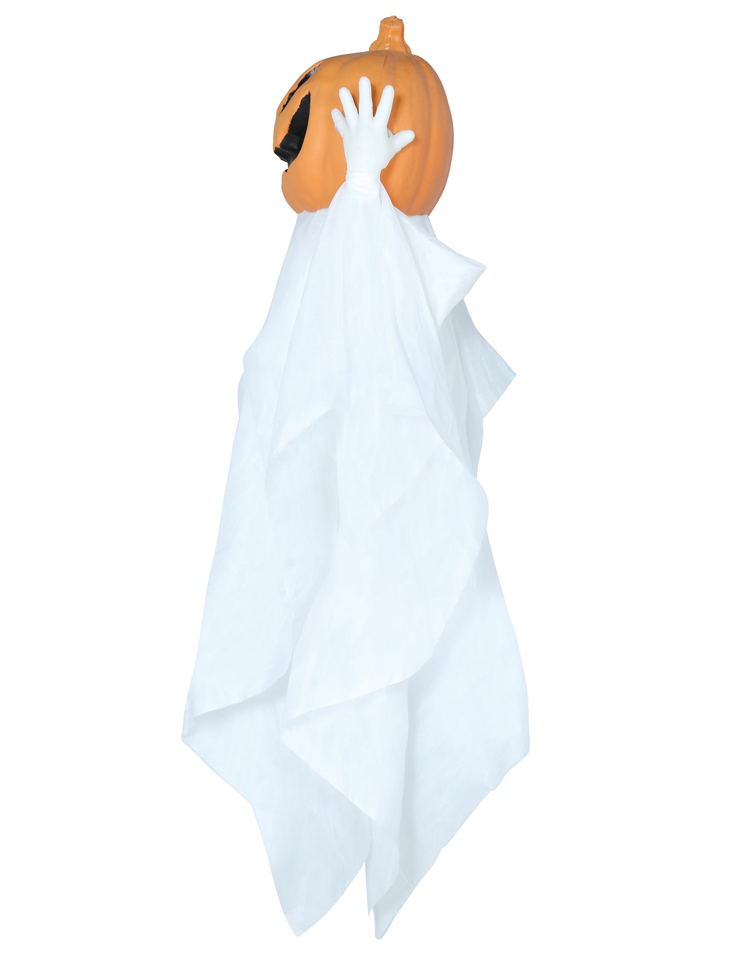 Závěsná dekorace s animovaným duchem a dýní 90 cm