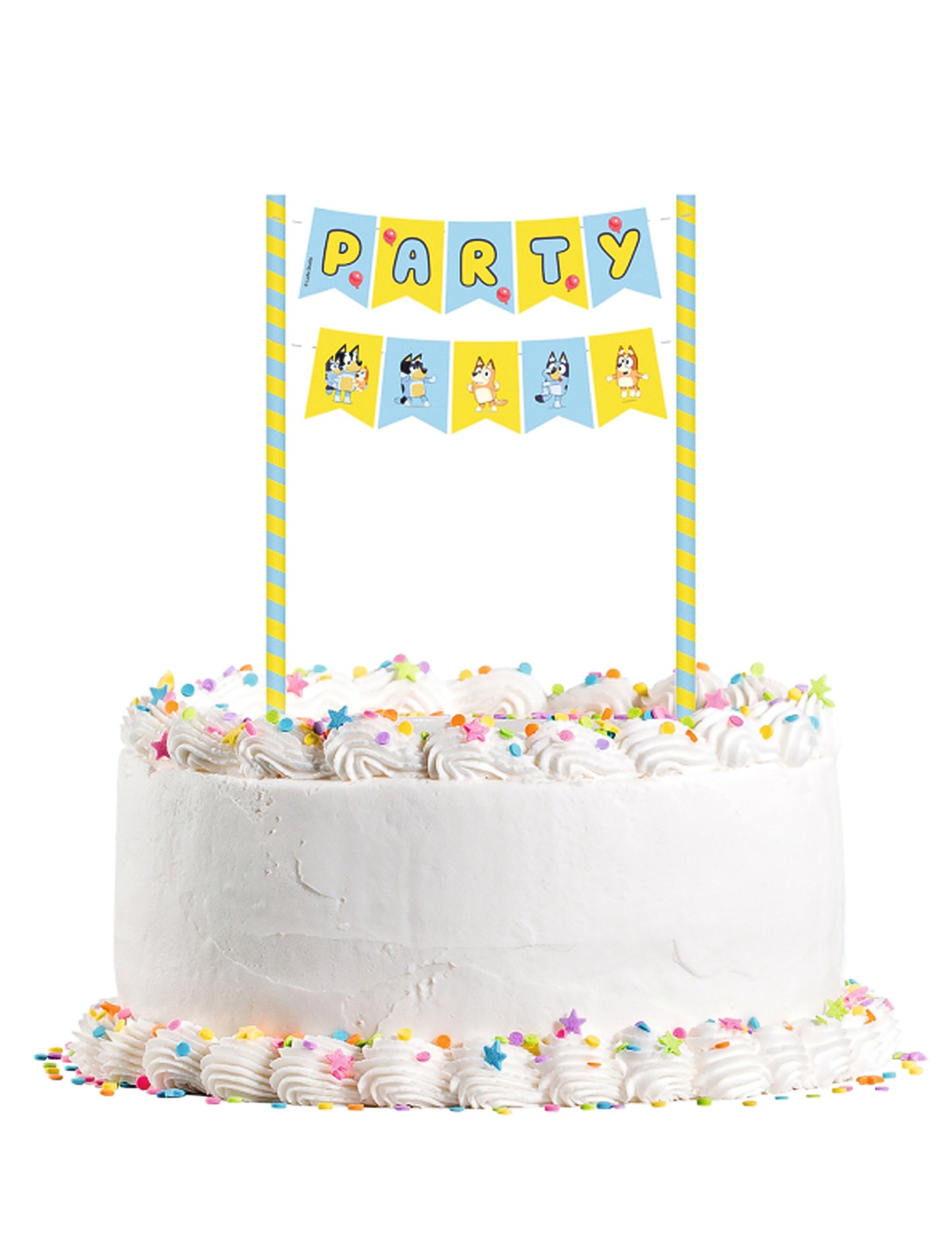 Modré dekorace dortu