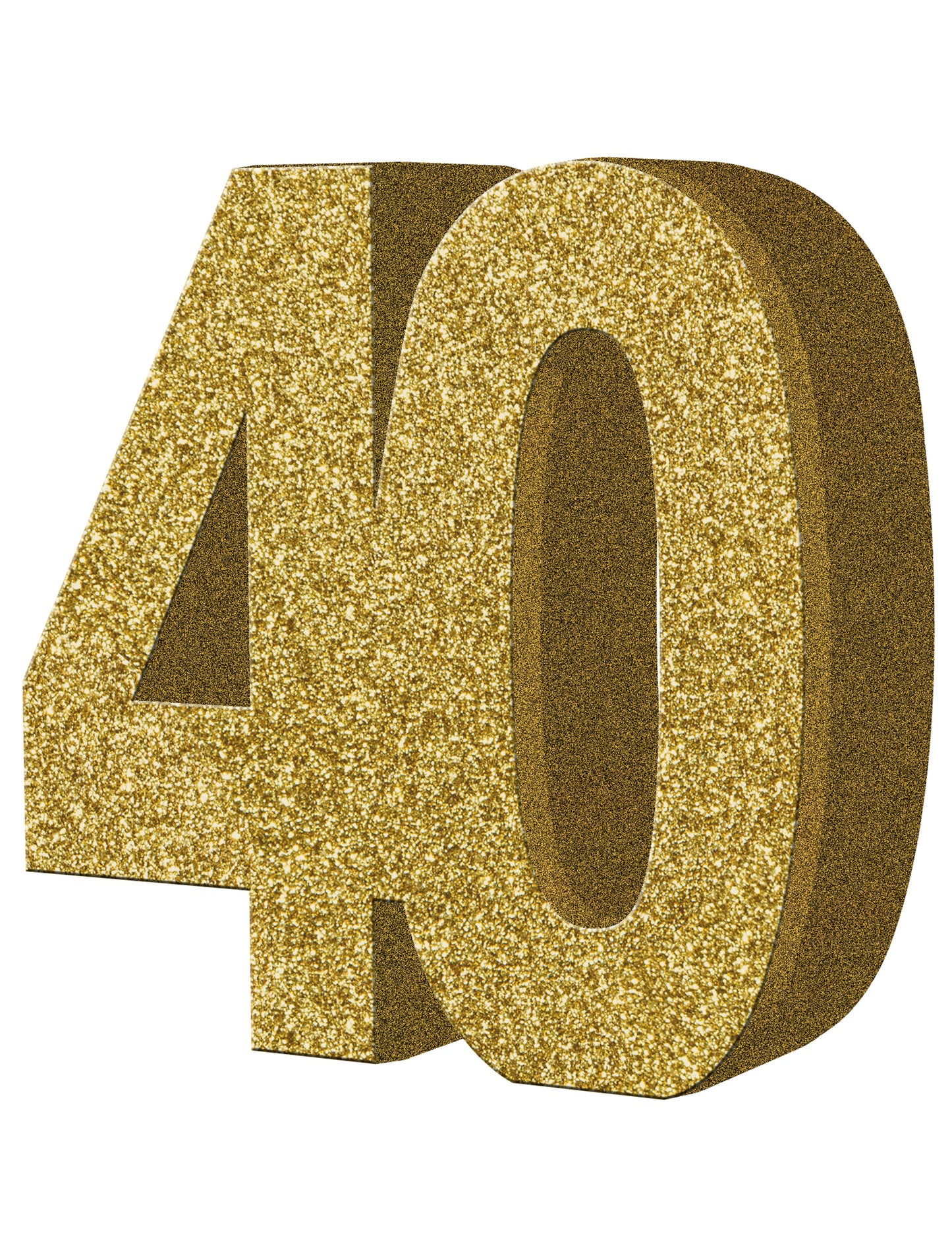 Zlatá stolní dekorace k 40. výročí 20 x 20 cm