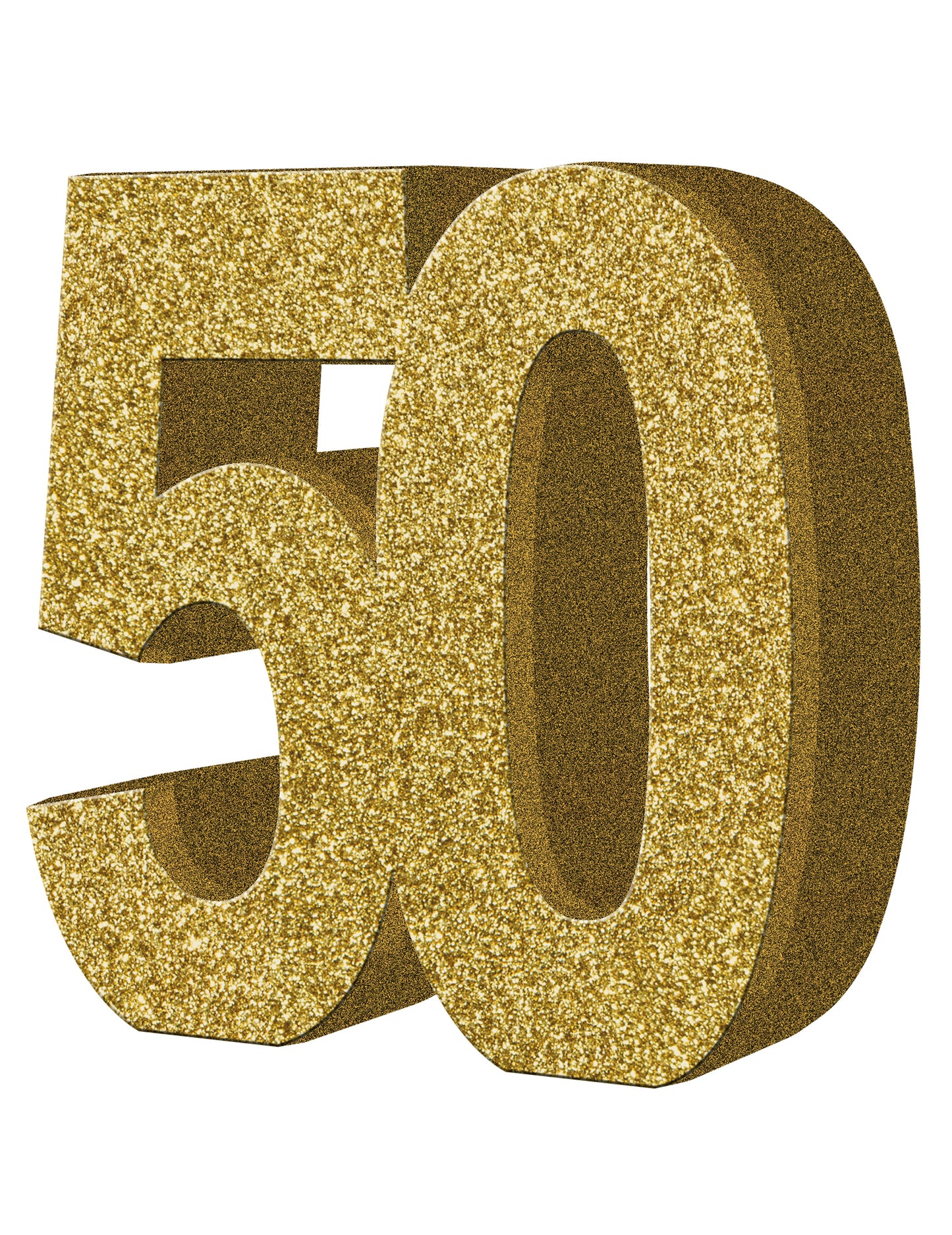 Zlatá stolní dekorace k 50. výročí 20 x 20 cm