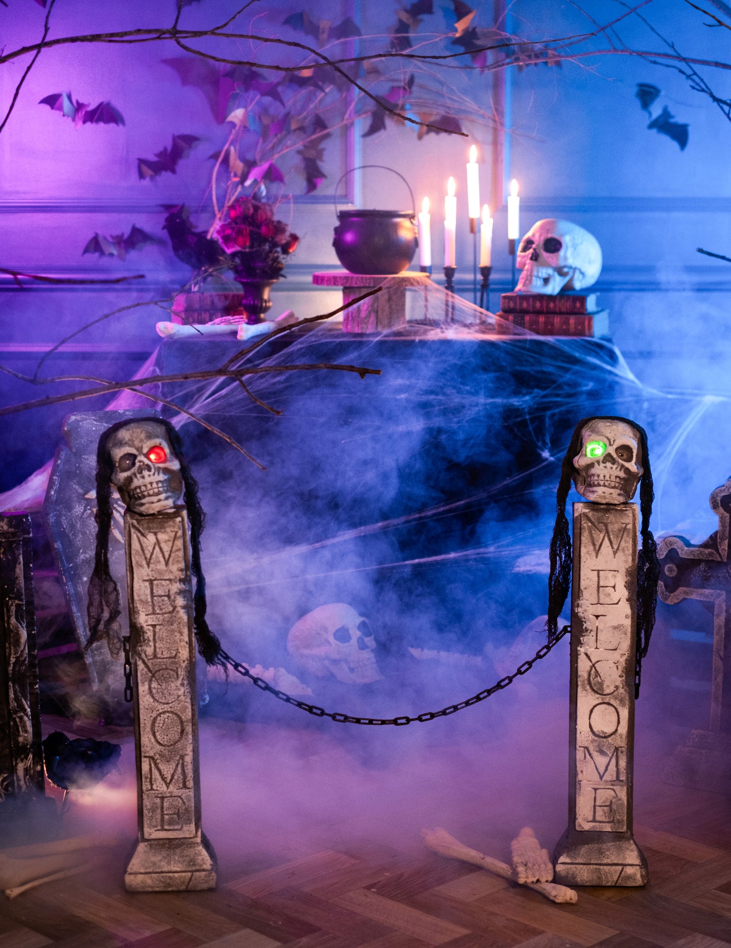 Halloweenská dekorace předního světla hrobky 72 cm