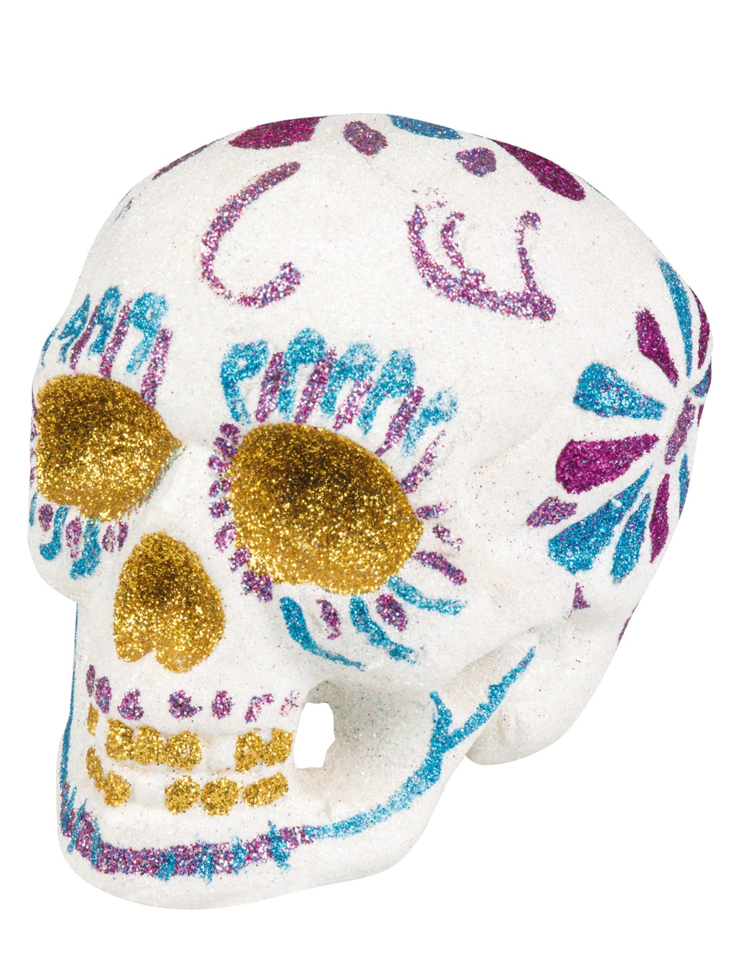 Šumivá hlava lebky 16 x 14 cm dia de los muertos