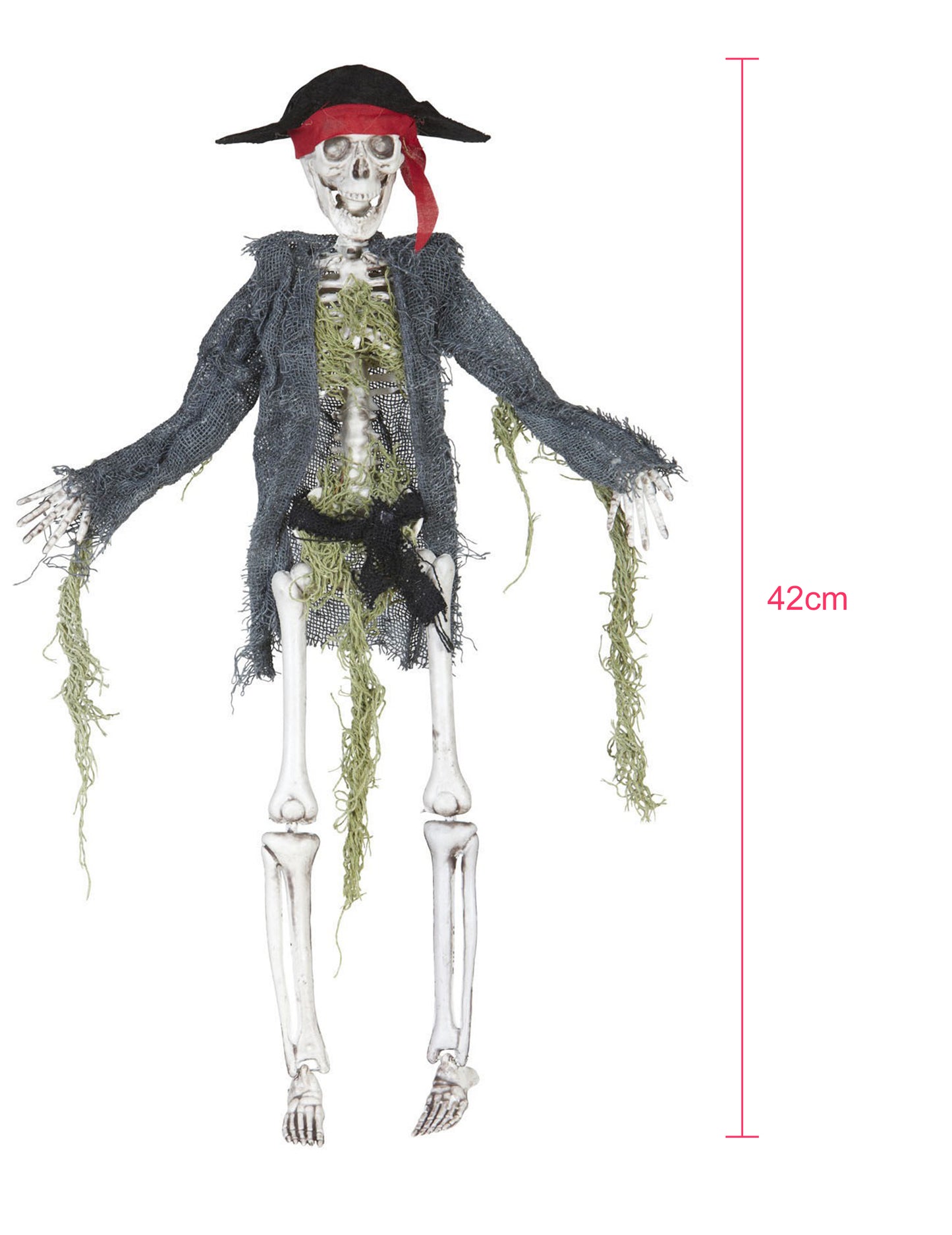 Dekorace zombie pirát 42 cm Halloween