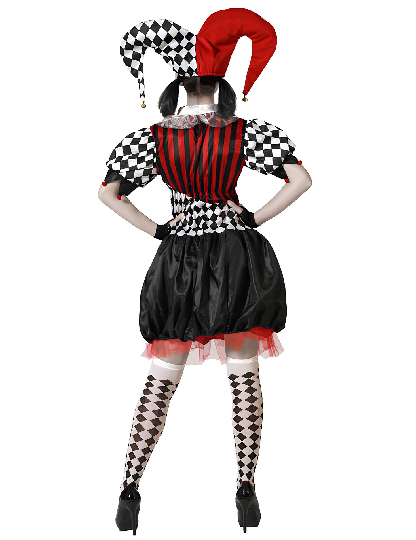 Déguisement Arlequin effrayant femme