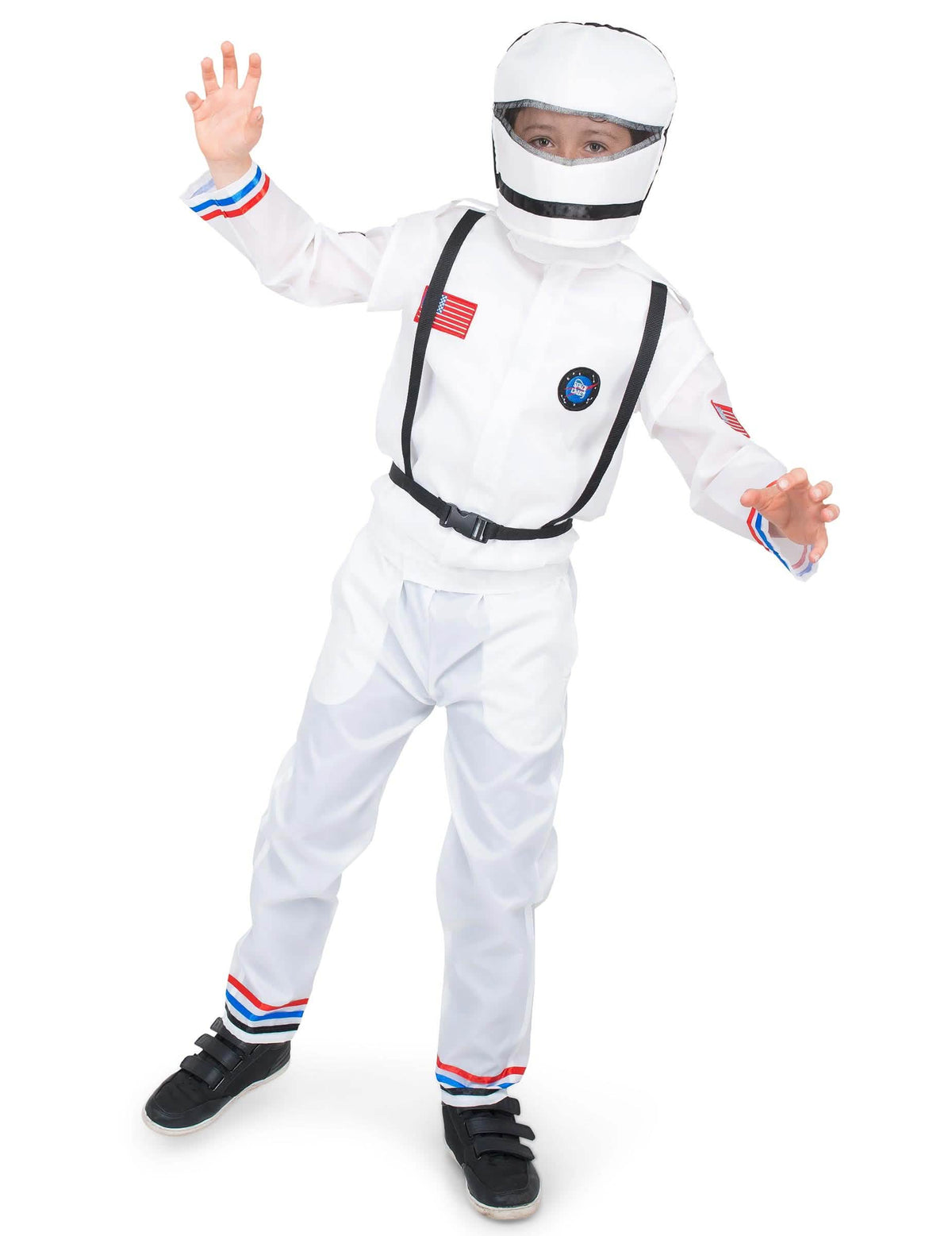 Kostým astronauti ve vesmíru pro dítě bílá s helmou