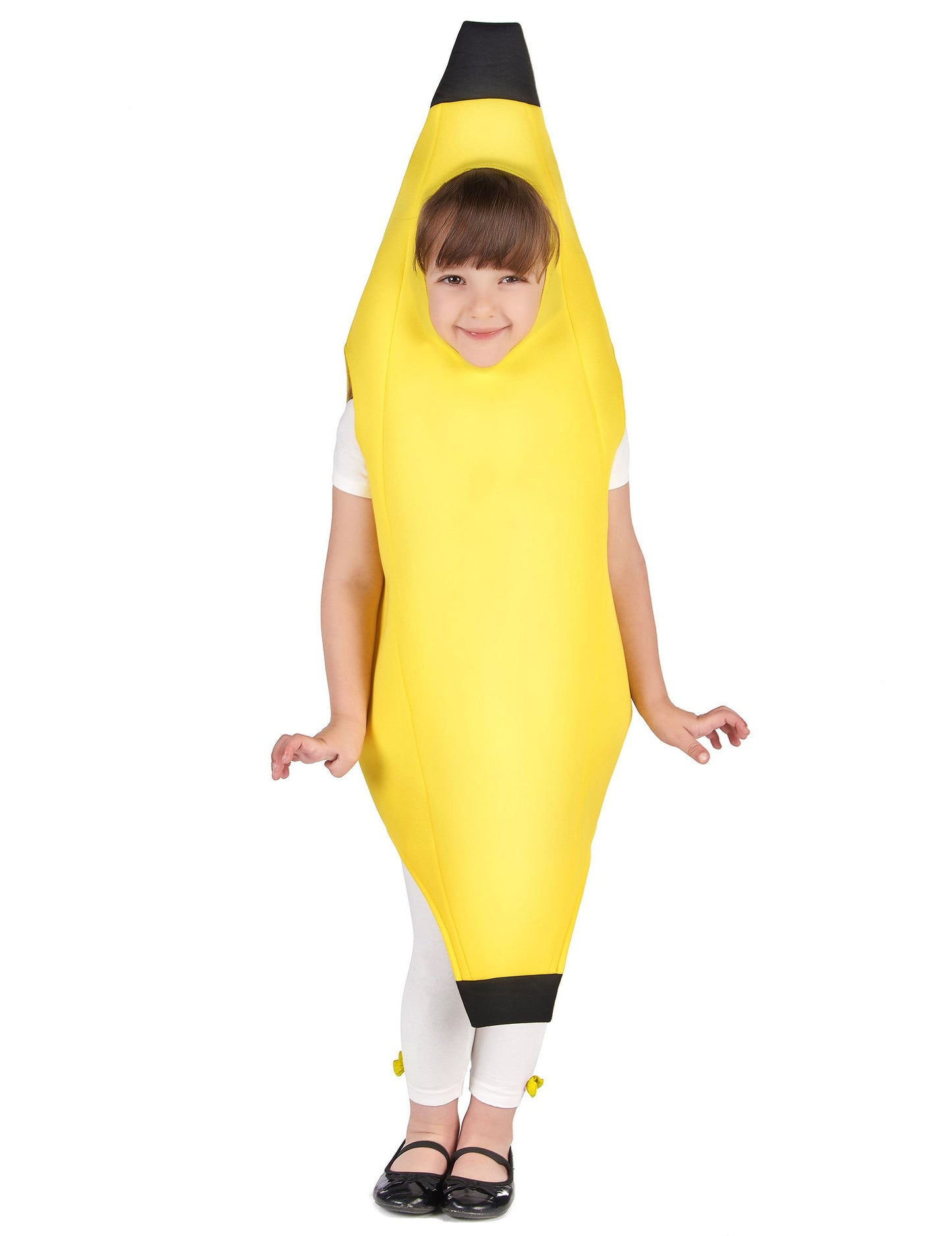 Vue d'ensemble de face du déguisement banane pour enfant