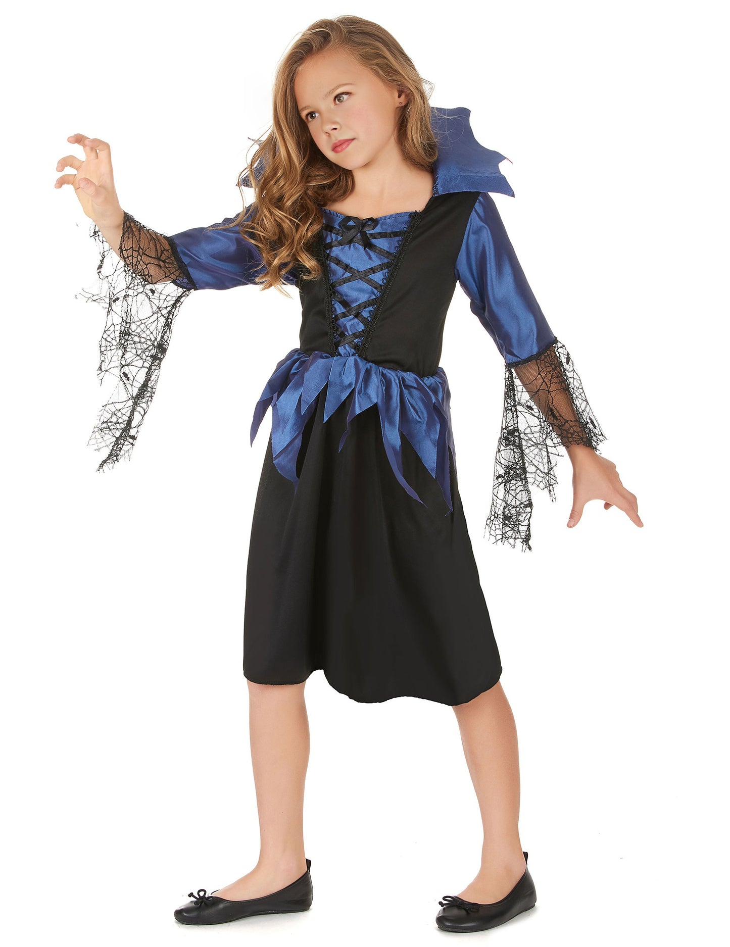 Dívčí kostým modré pavoučí královny