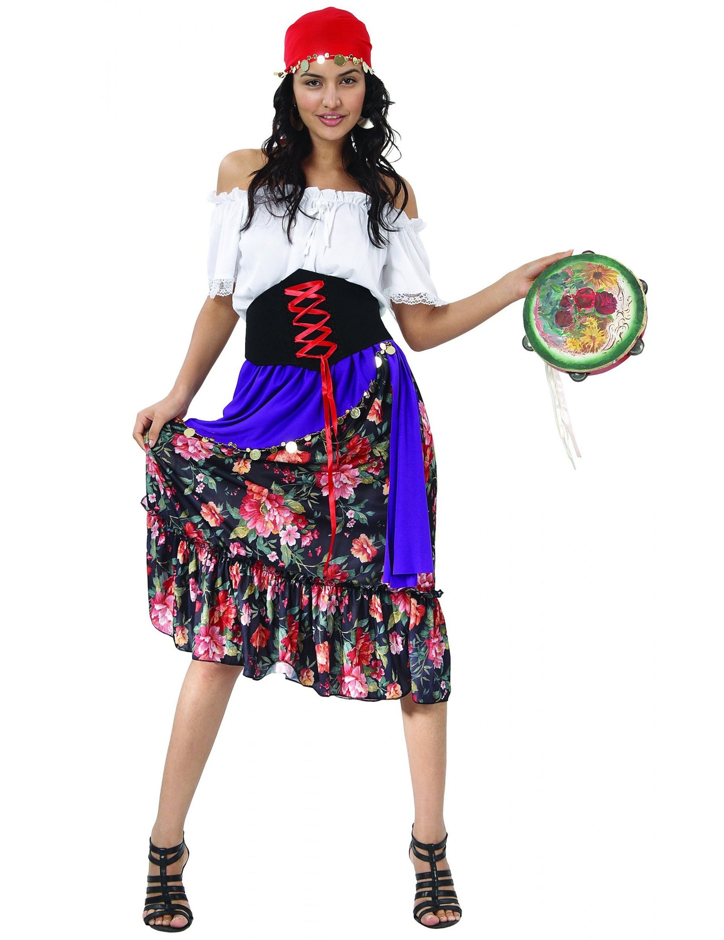 Dámský květinový bohémský kostým