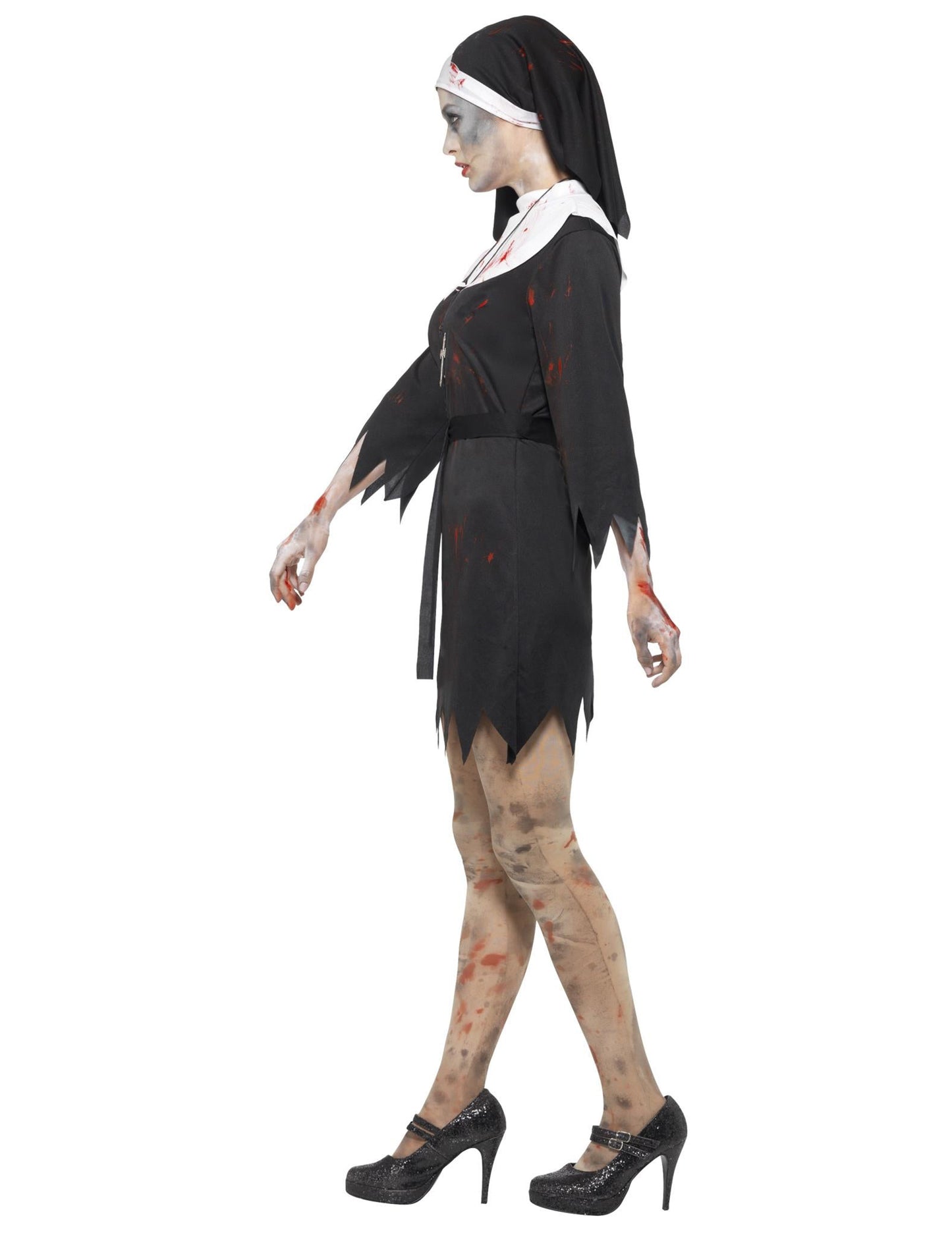 Dámský kostým černé zombie jeptišky
