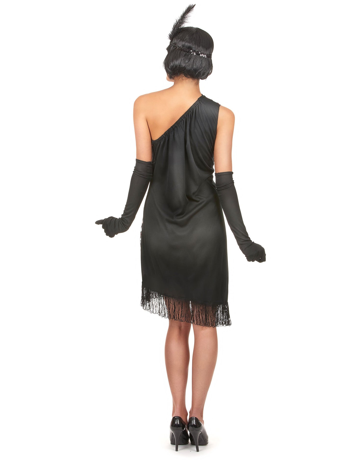 Dámský kostým Charlestonu v černém a červeném provedení