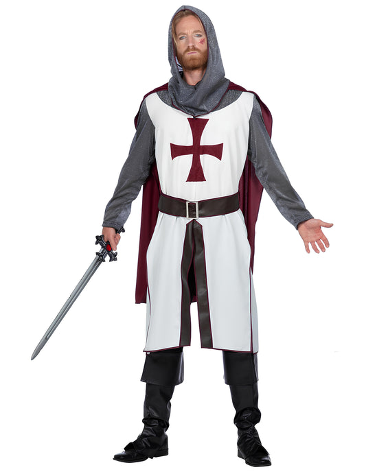 Luxusní templářský rytířský kostým pro muže