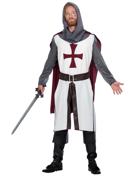 Luxusní templářský rytířský kostým pro muže