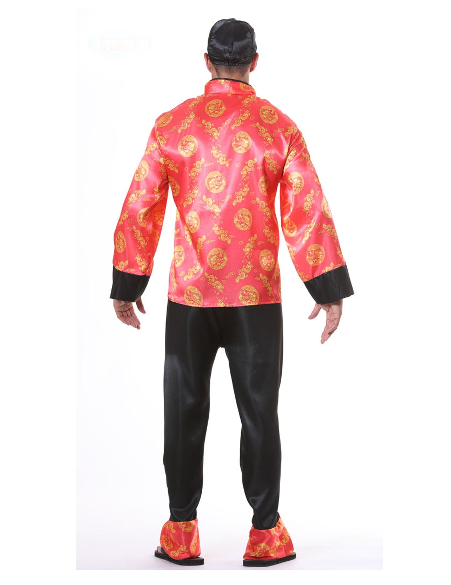 Čínský kostým červeno-zlatý pro muže