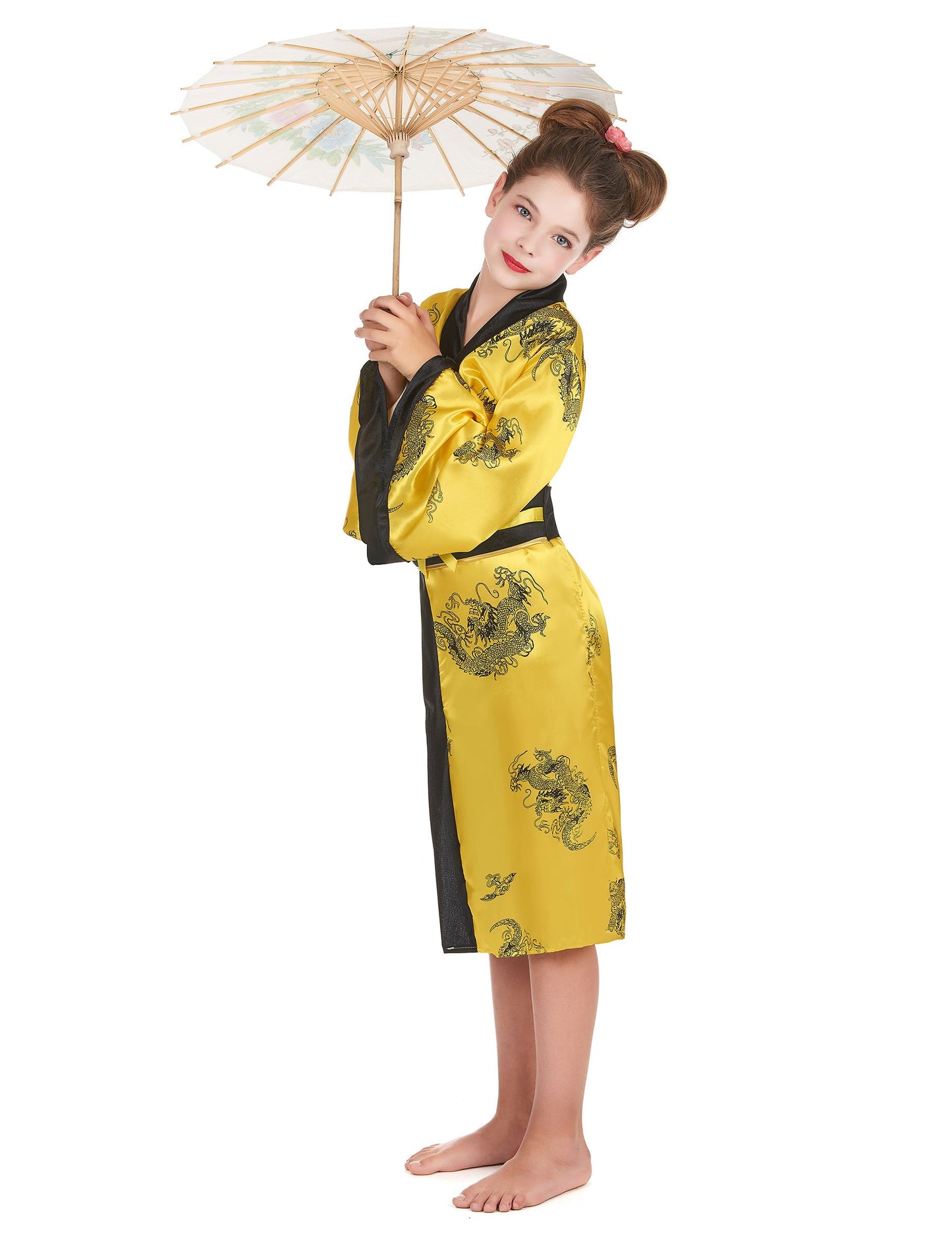 Žlutý čínský dívčí kostým