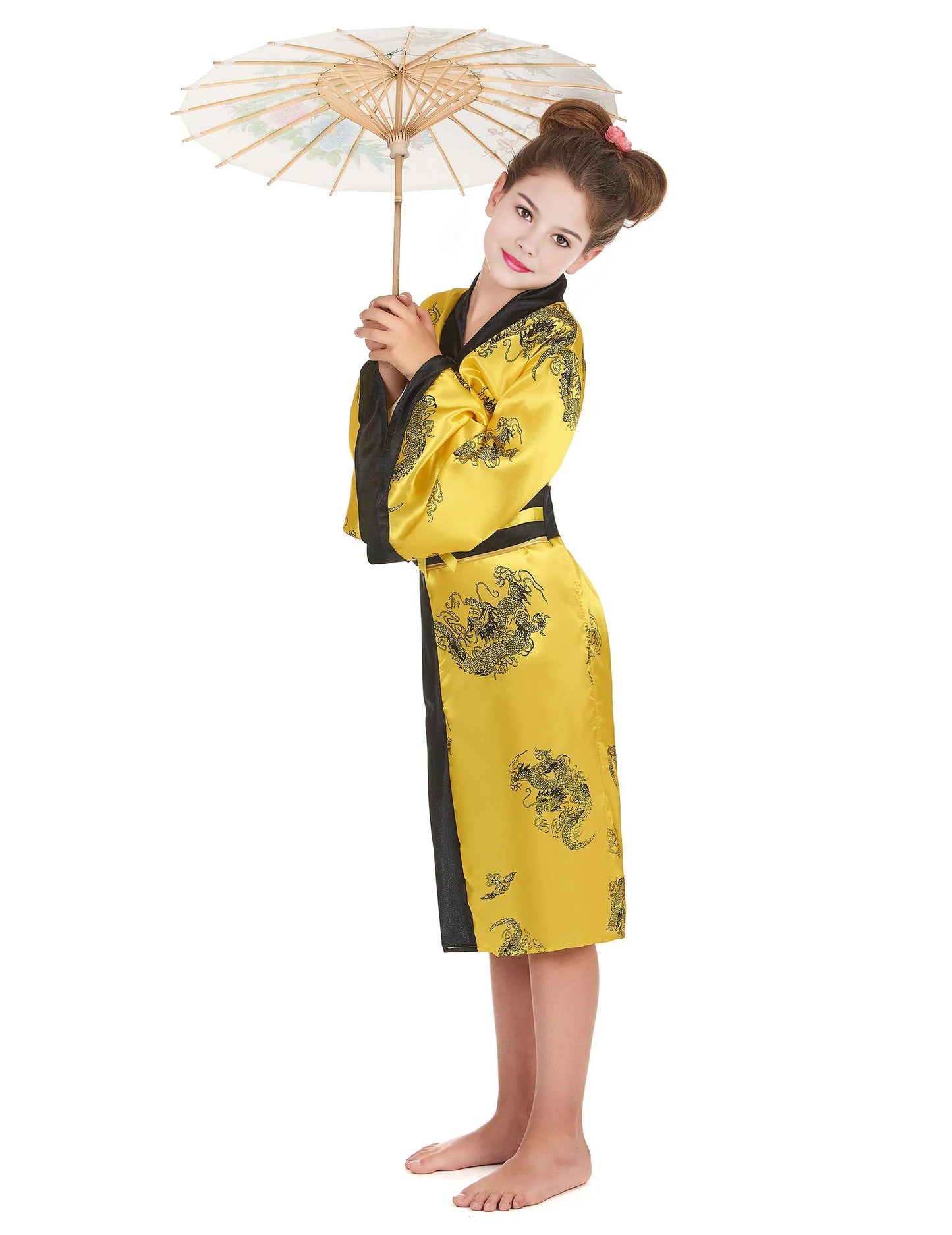 Žlutý čínský dívčí kostým