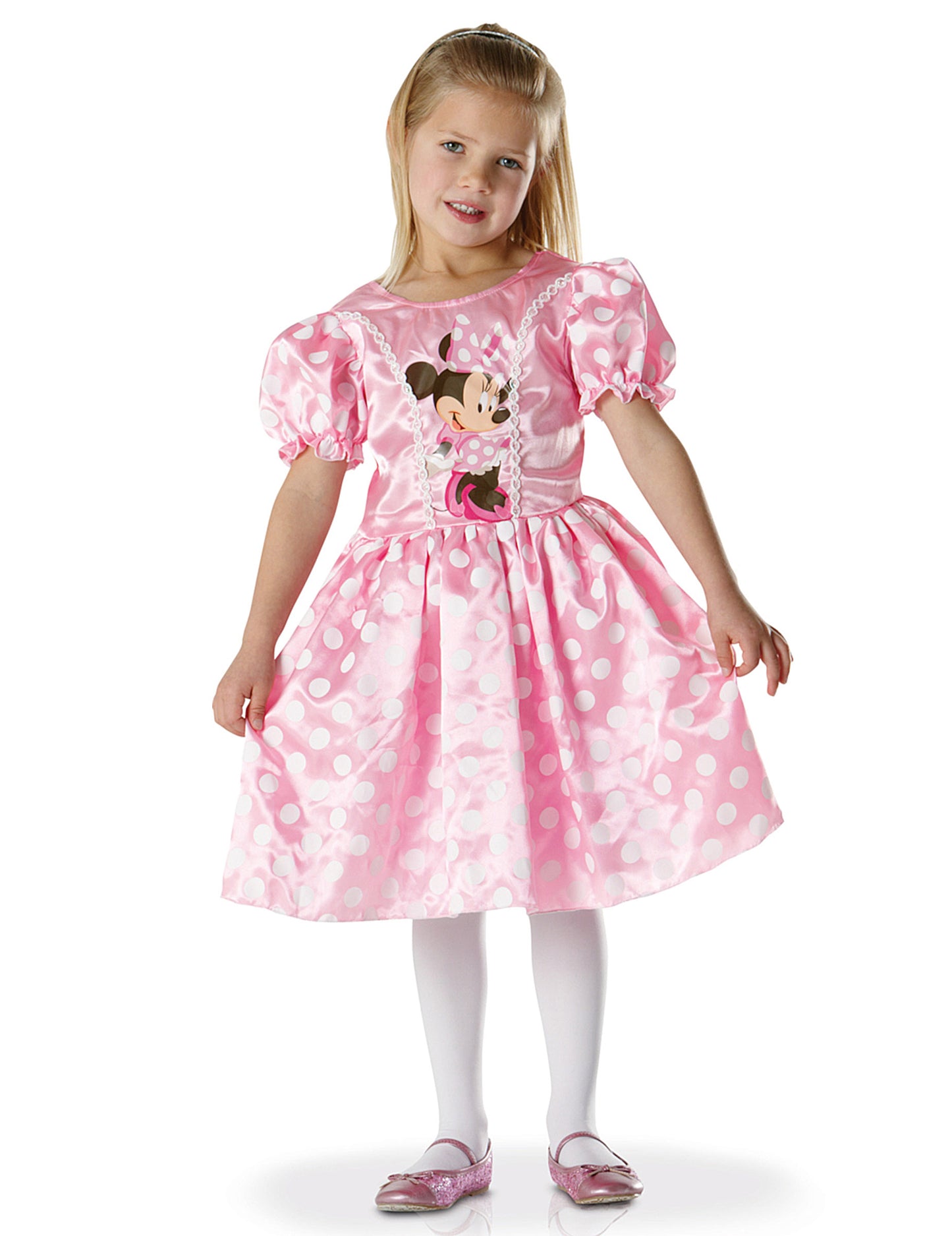 Klasický dívčí kostým Minnie s růžovými šaty