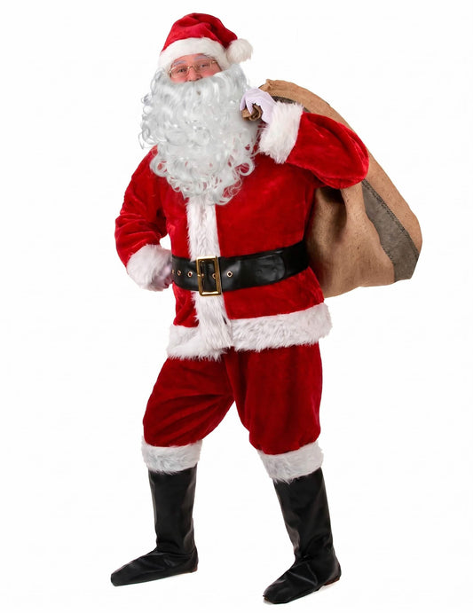 Kostým Santa Clause s efektem kožešiny pro dospělé