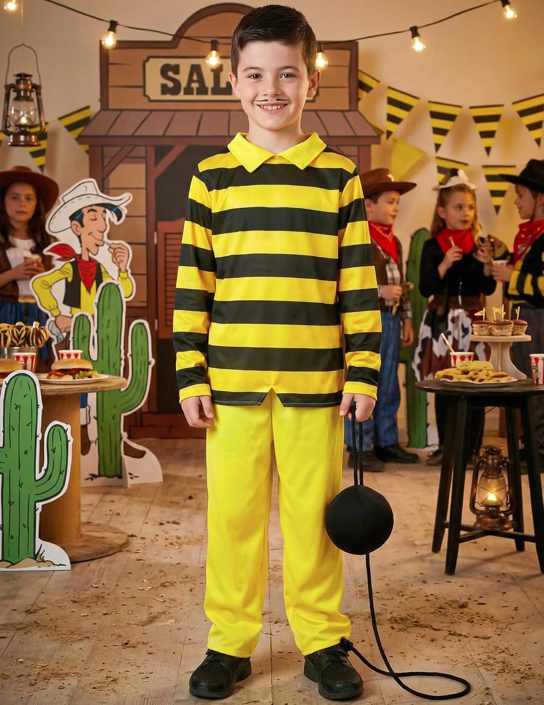 Scéna se saloonovým dekoracím pro dětský kostým Dalton Lucky Luke