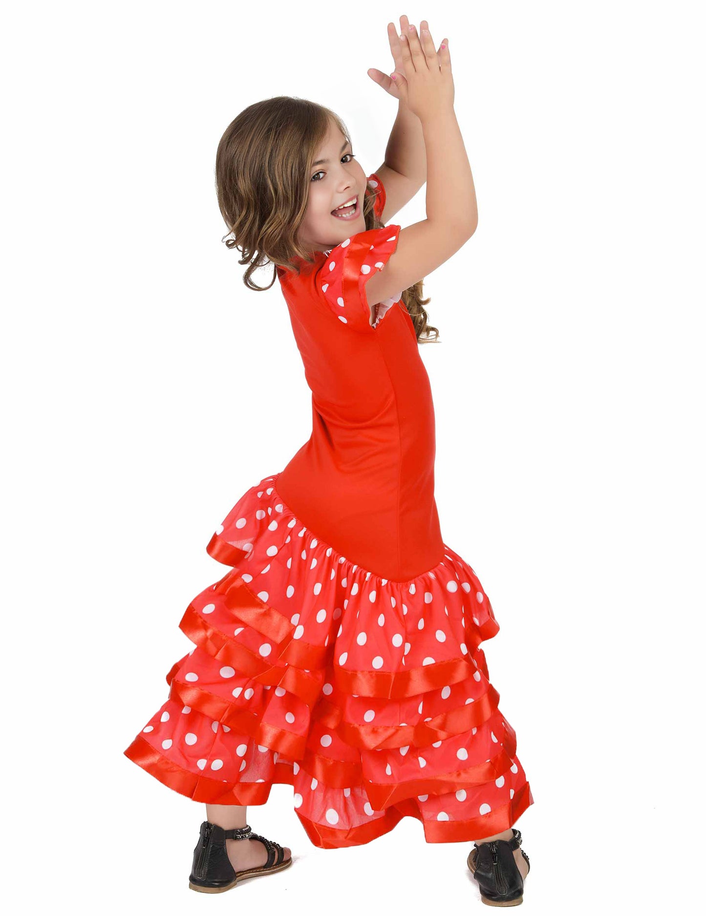 Červený flamenco flamenco tanečník kostým dívka dívka dívka