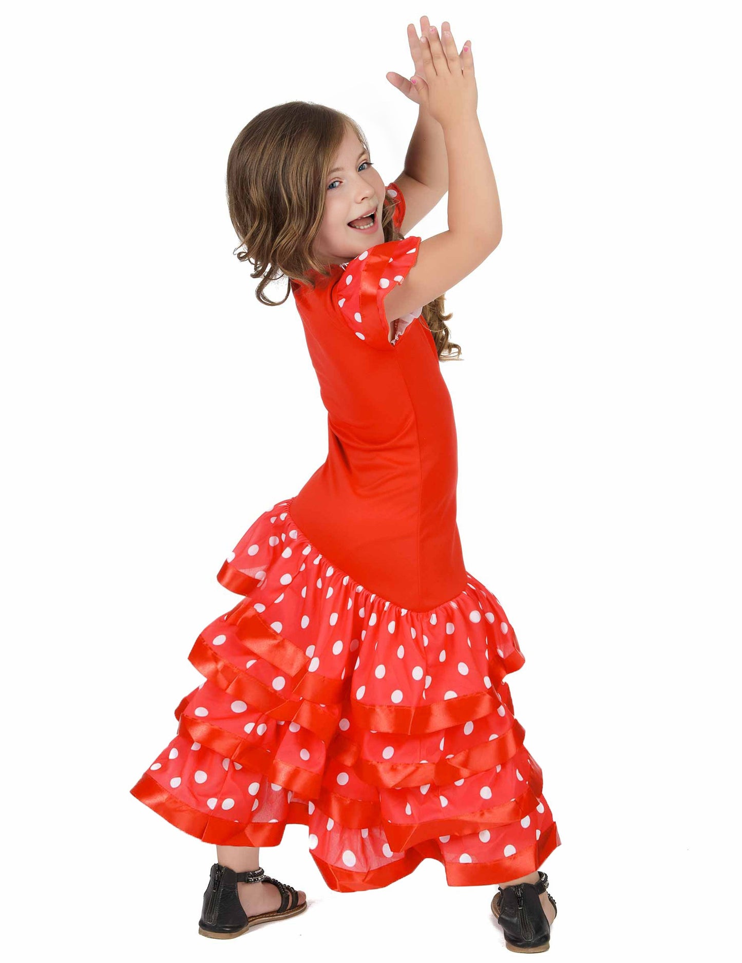 Červený flamenco flamenco tanečník kostým dívka dívka dívka