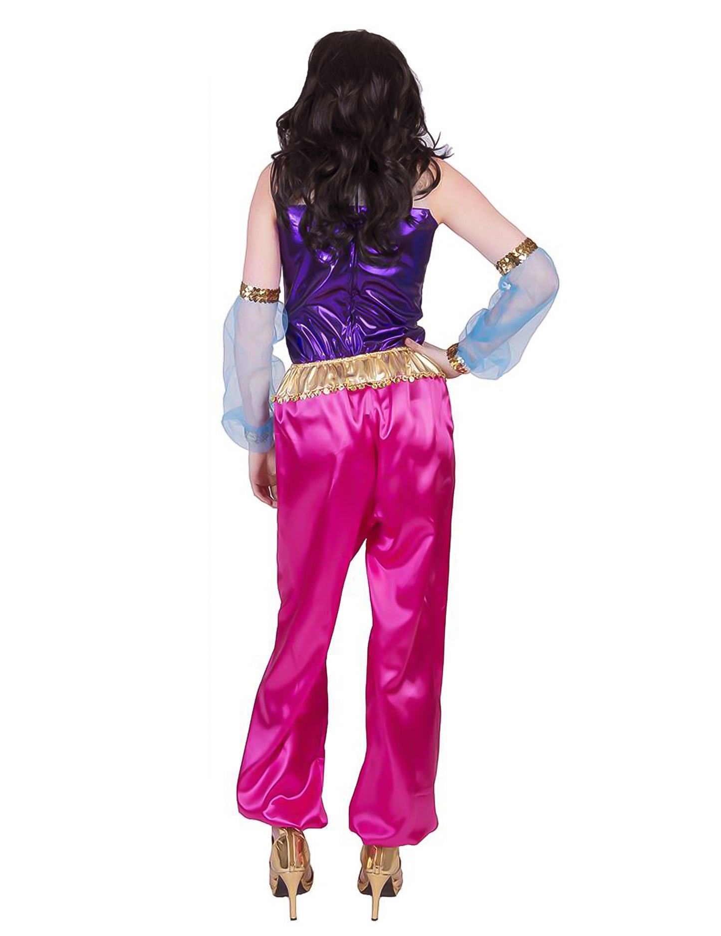 Kostým orientální tanečnice s pokrývkou hlavy pro ženy