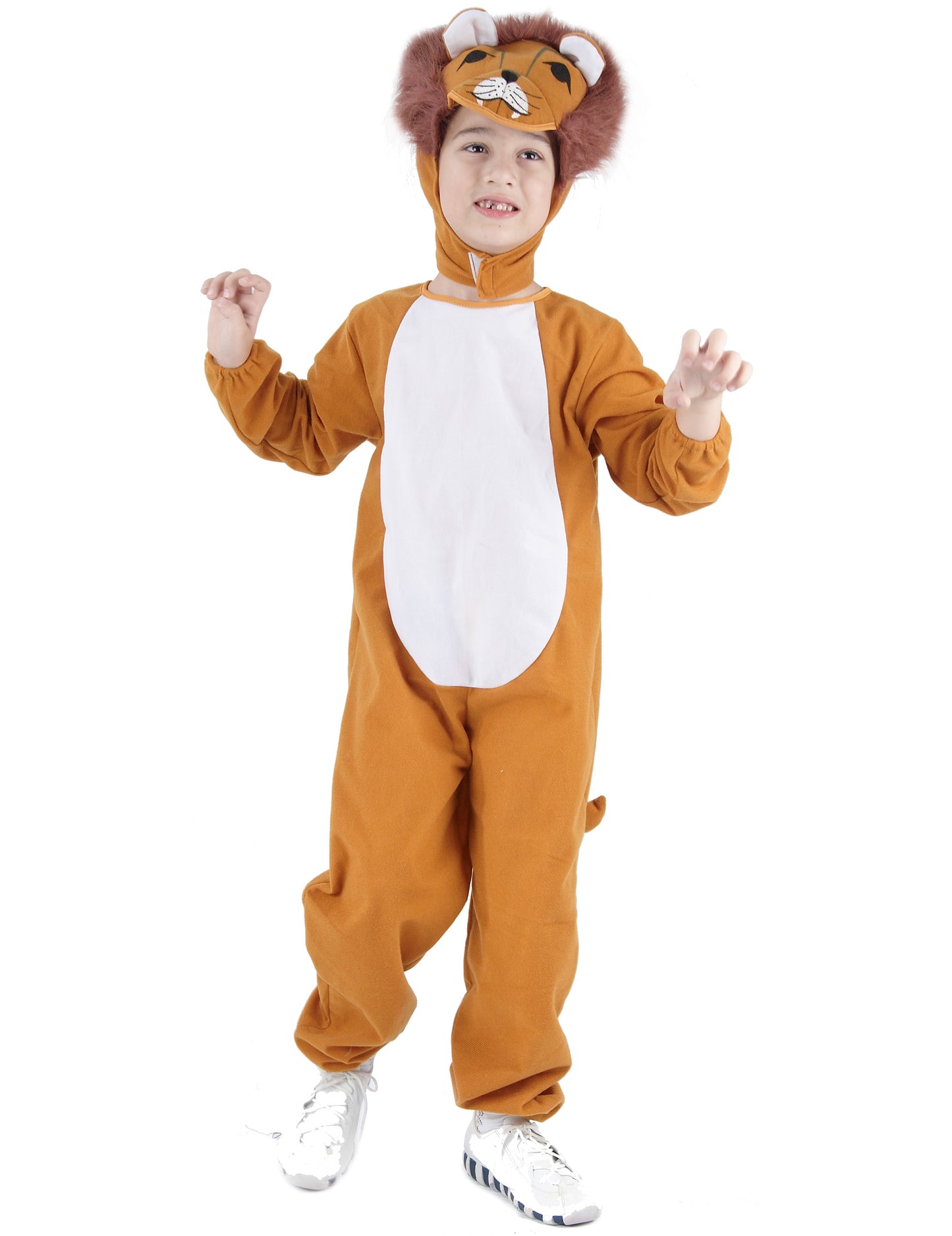 Dětský kostým lva v hnědobílém provedení