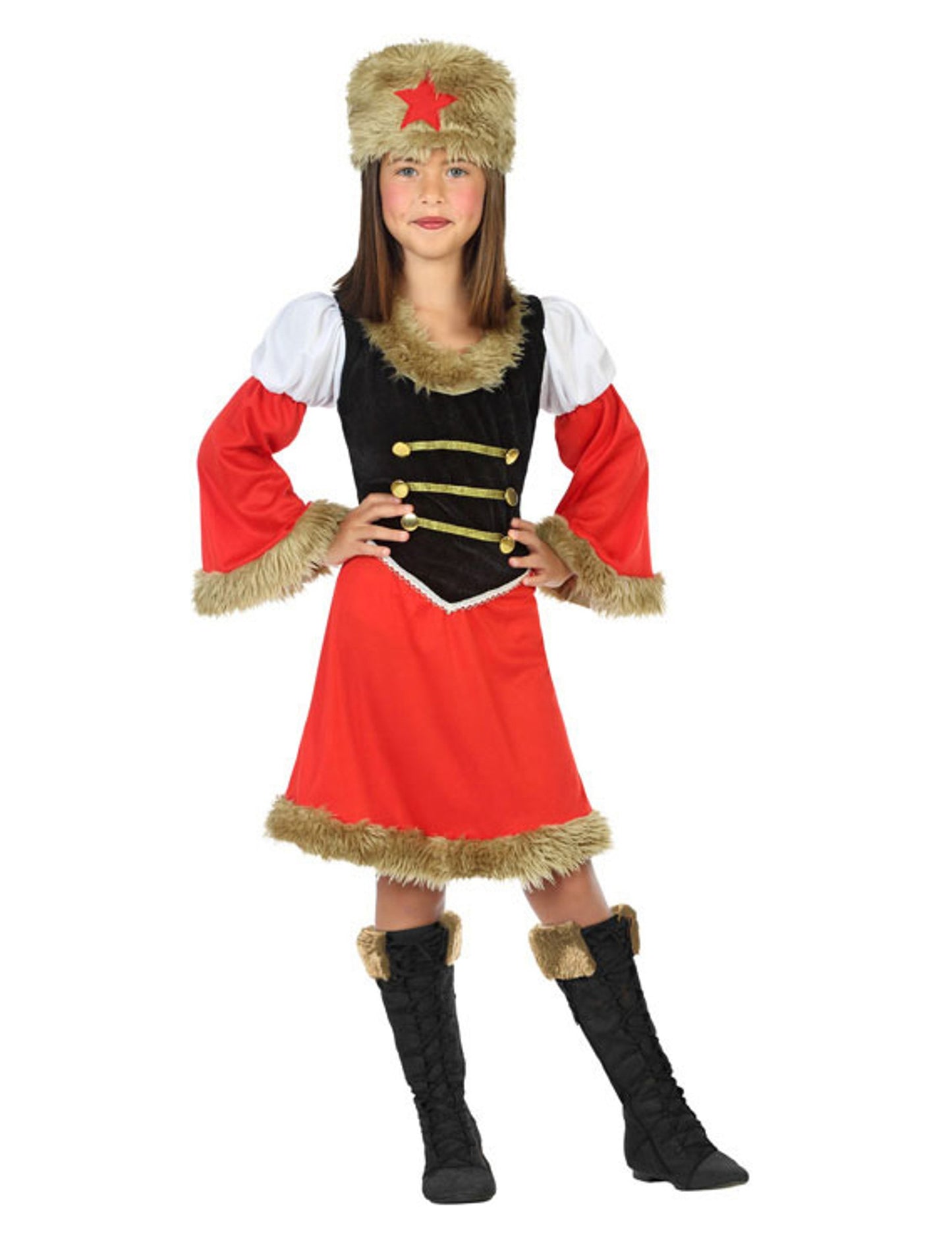 Dívčí vojenský kostým ruské armády