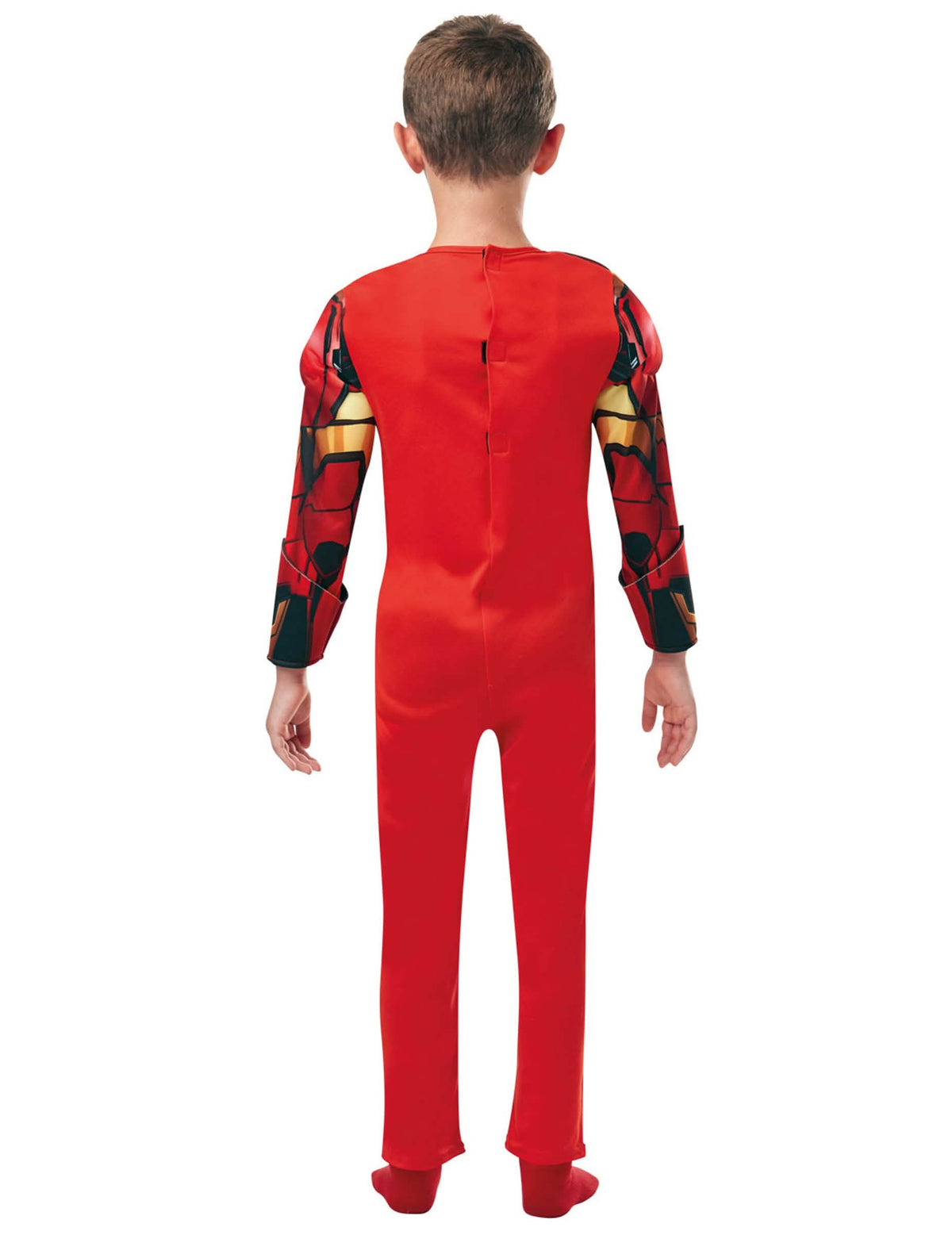 Pohled zezadu na luxusní kostým Iron Man pro dítě