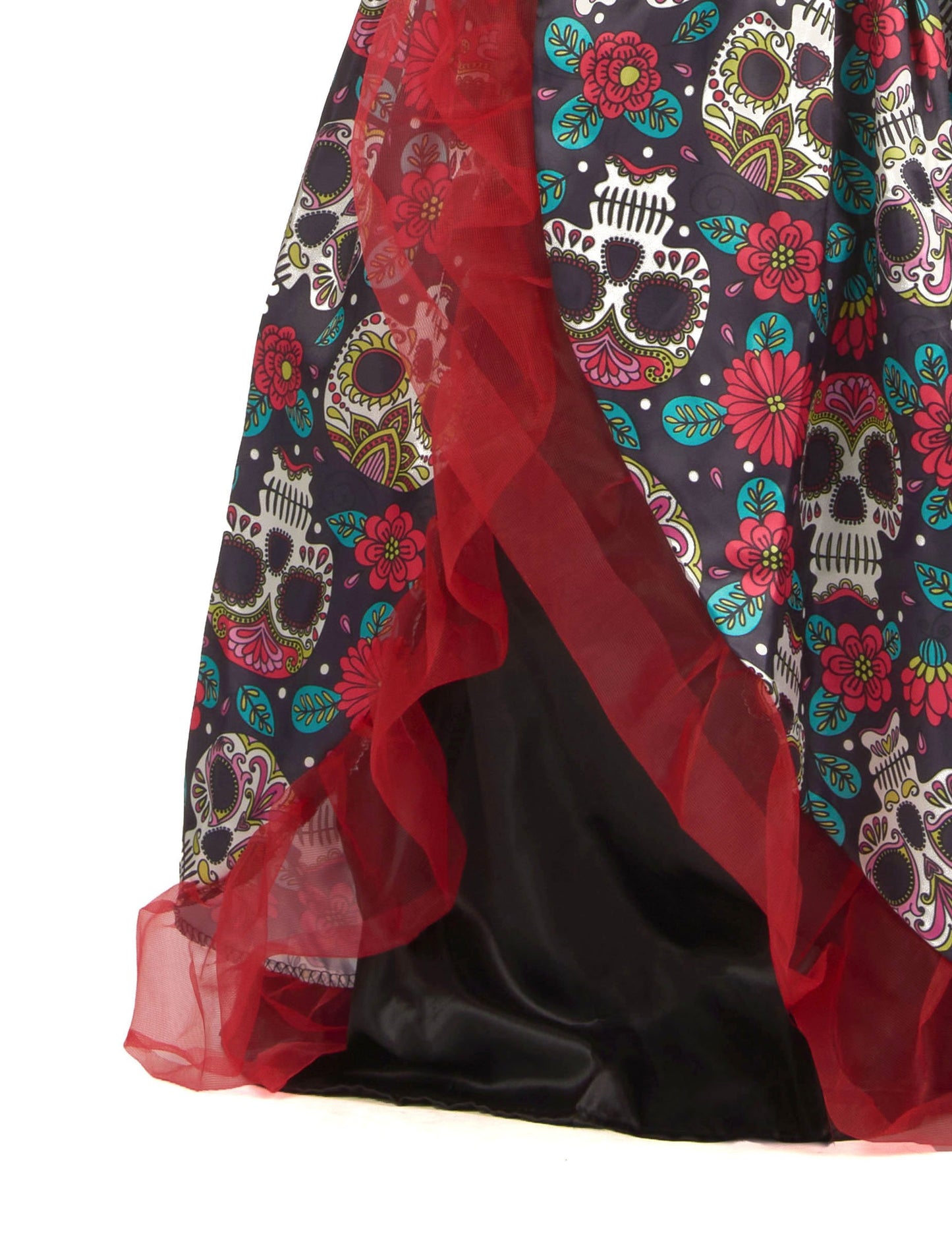 Dívčí květinový kostým ke Dni mrtvých