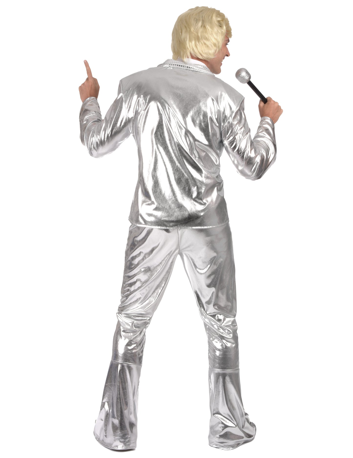 Vue de dos du déguisement disco pour homme