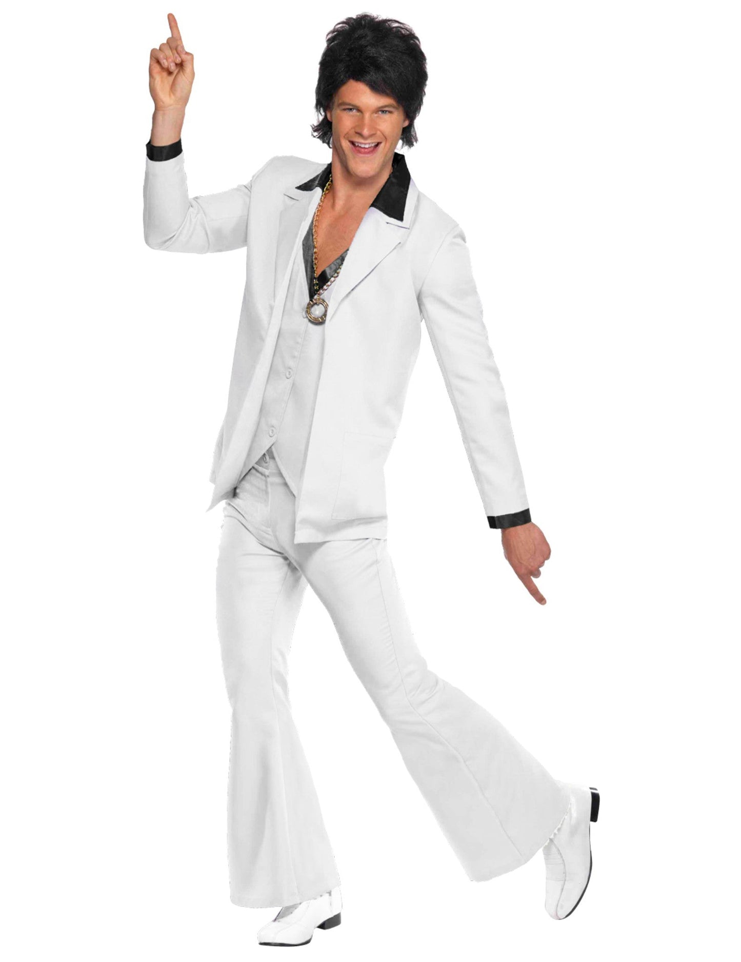 Bílý diskotékový kostým pro muže