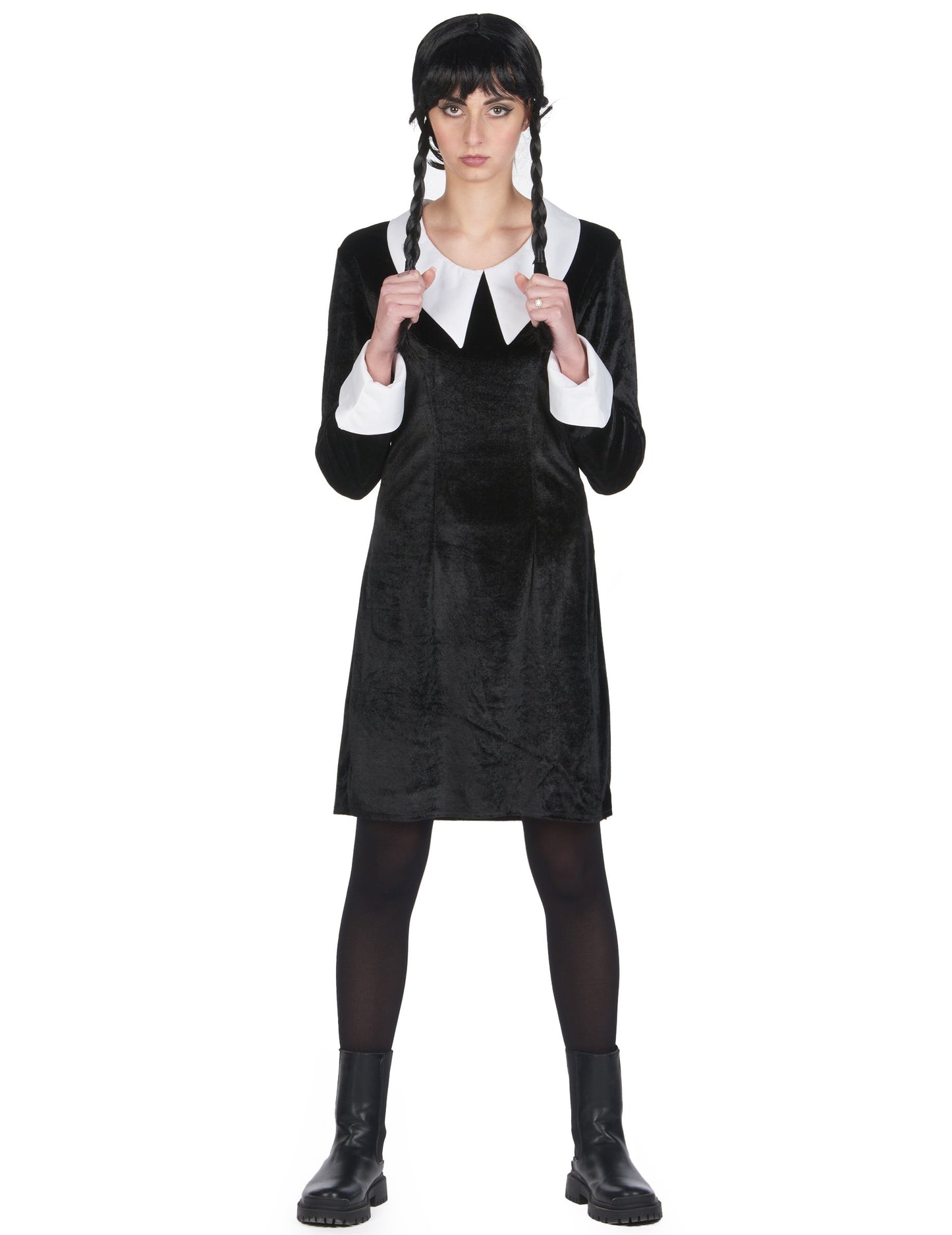 Dámský kostým gotické školačky z černého sametu