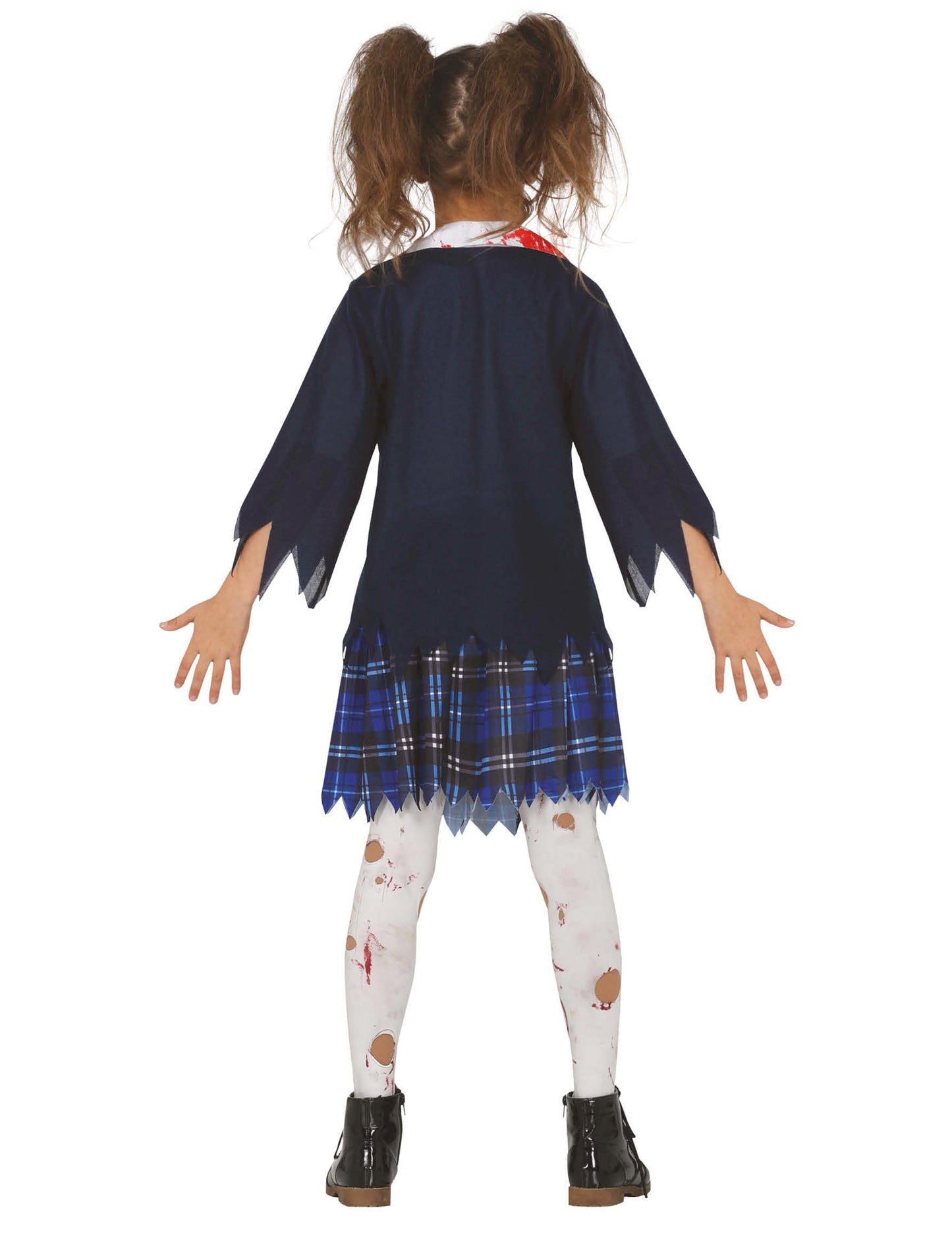 Dívčí modrý kostým zombie školačky
