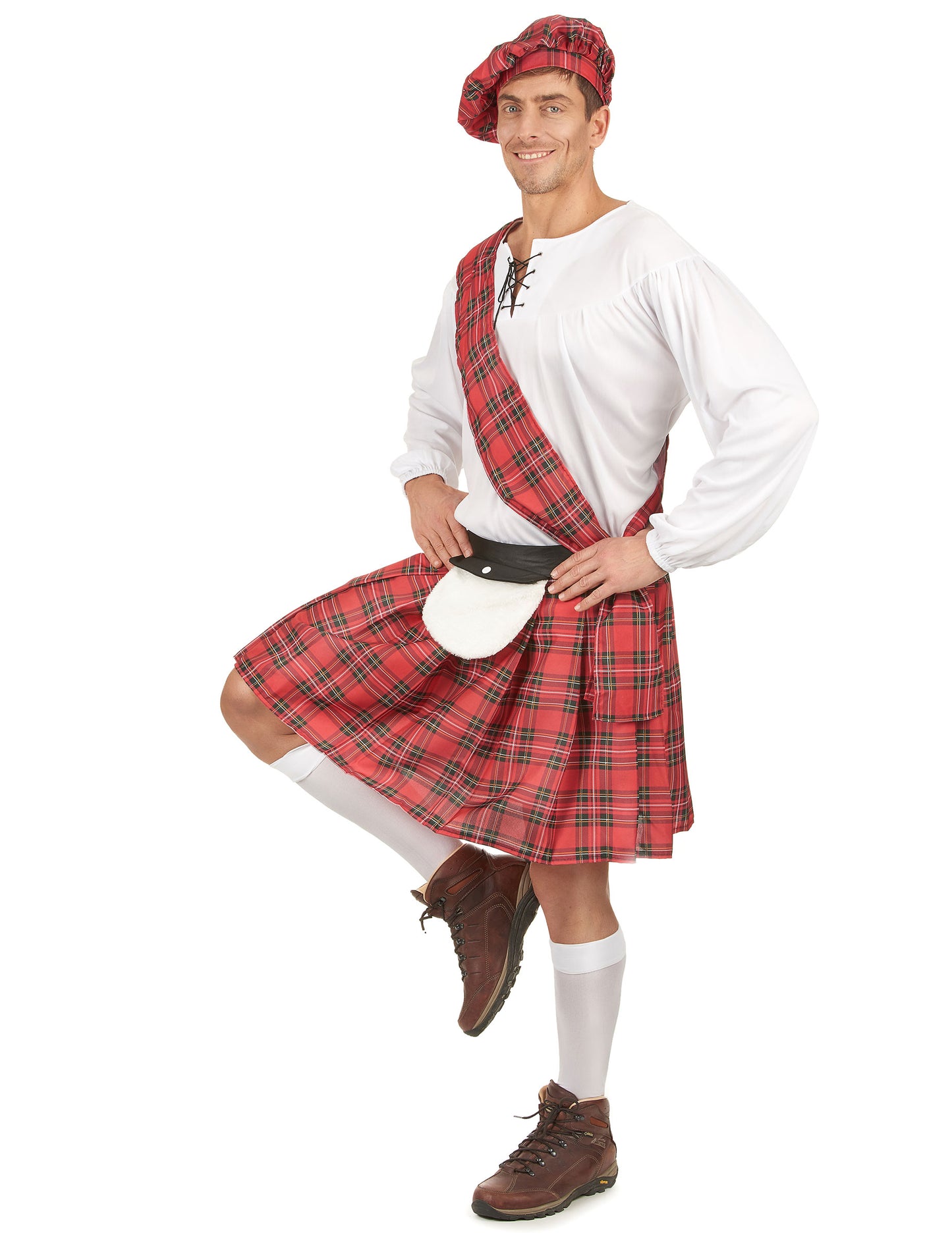 Skotský červenobílý kostým pro muže