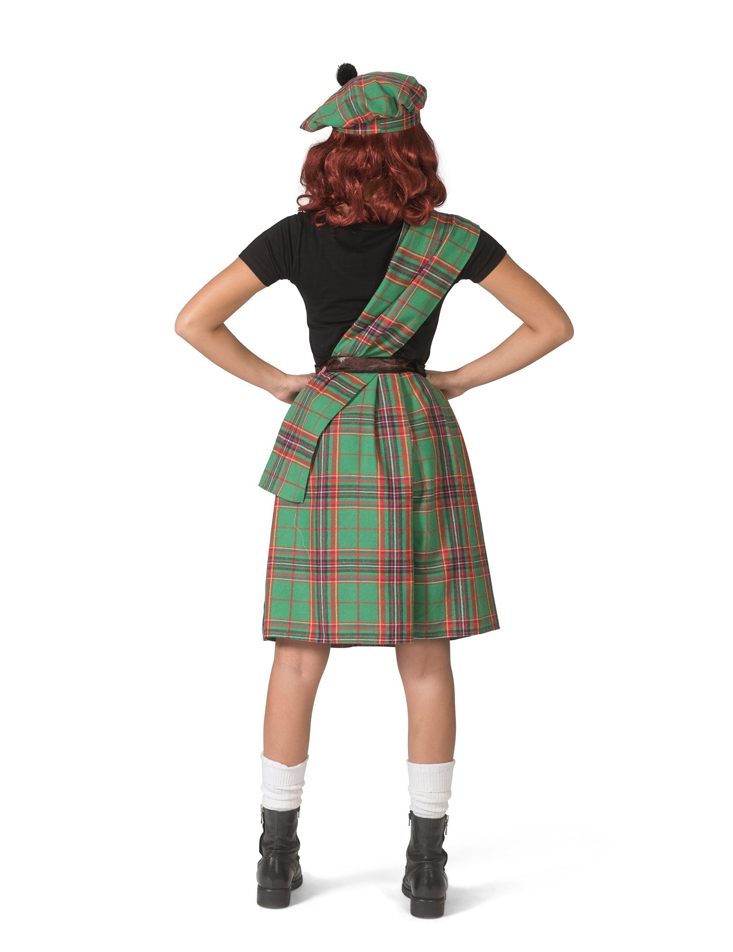 Zelený skotský kostým pro ženy