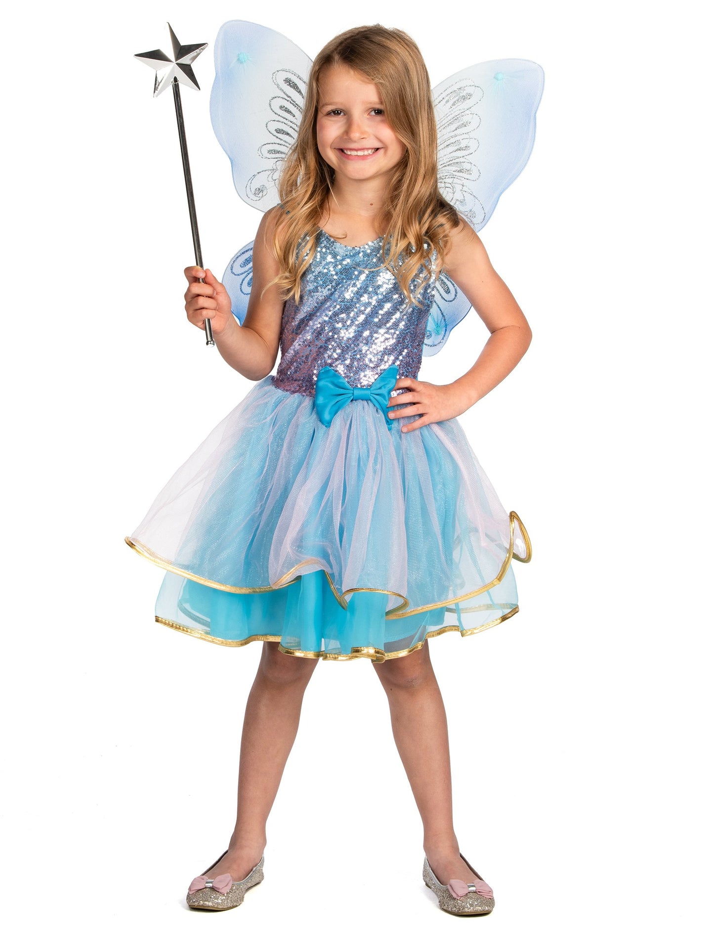 Růžovo-modrý kostým víly pro dívky