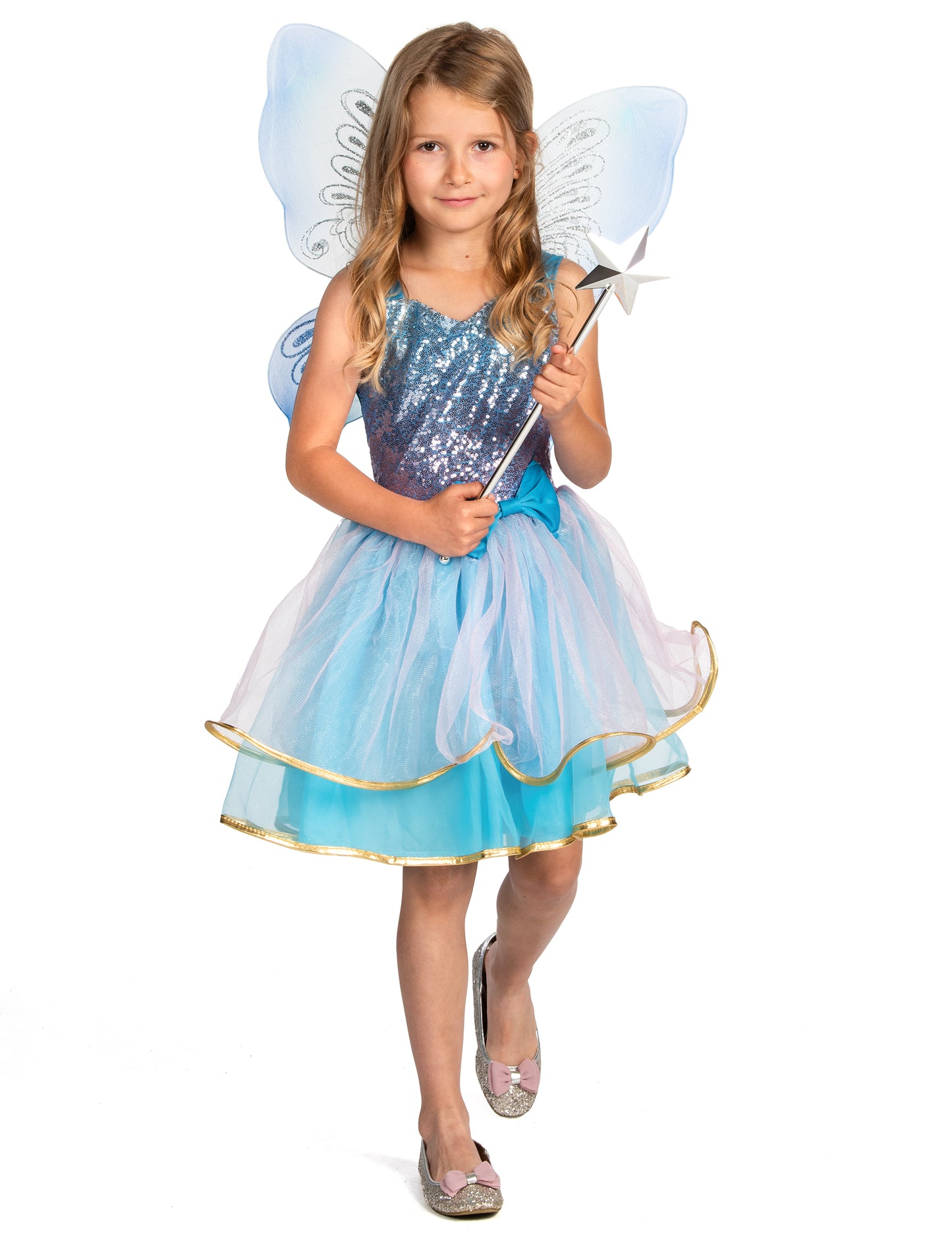 Růžovo-modrý kostým víly pro dívky