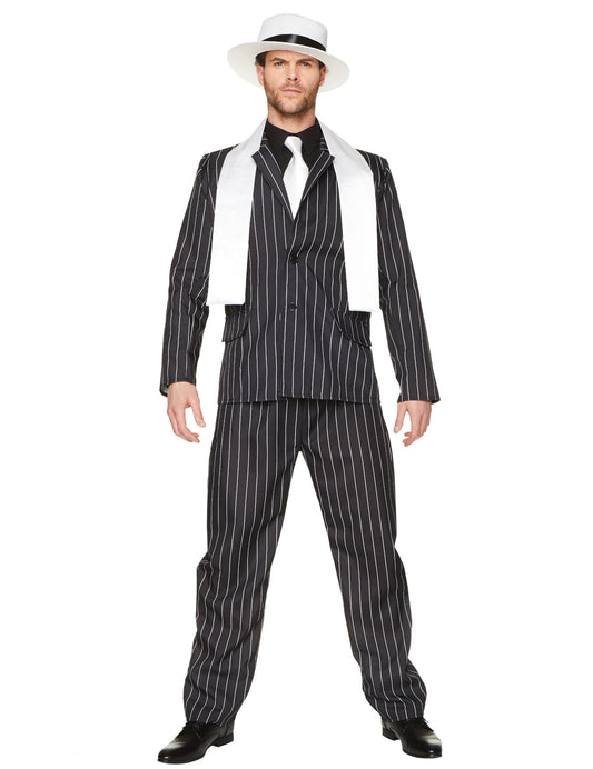 Vue de face du déguisement gangster pour homme