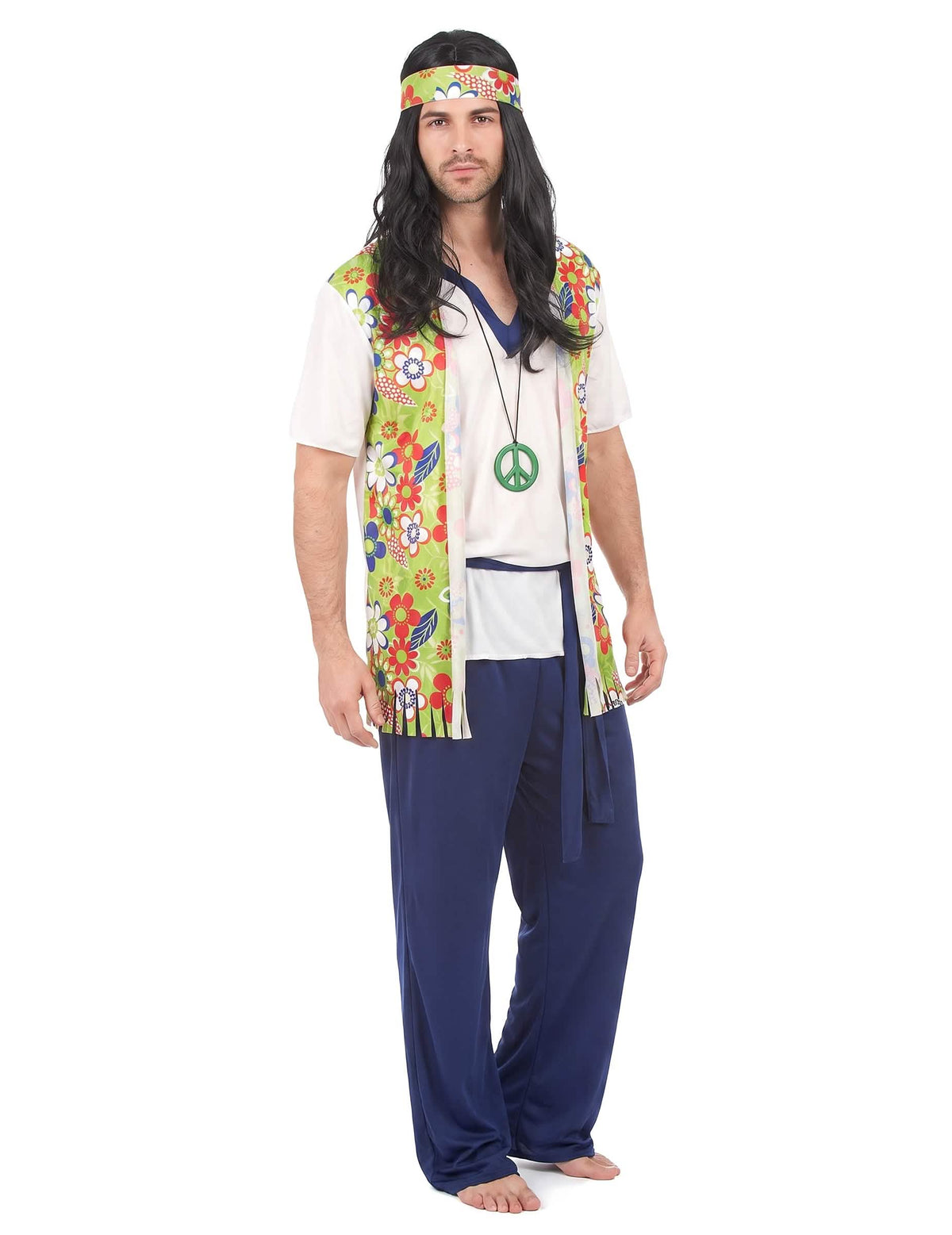 Modrý hippie kostým pro muže