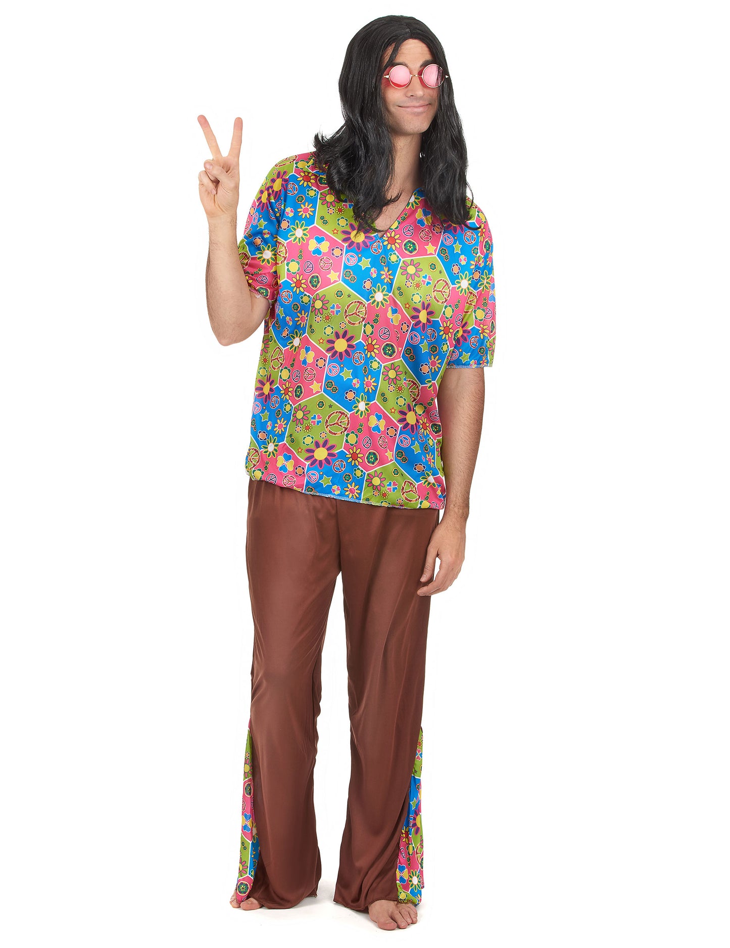 Pánský kostým hippie s rozšířenými kalhotami