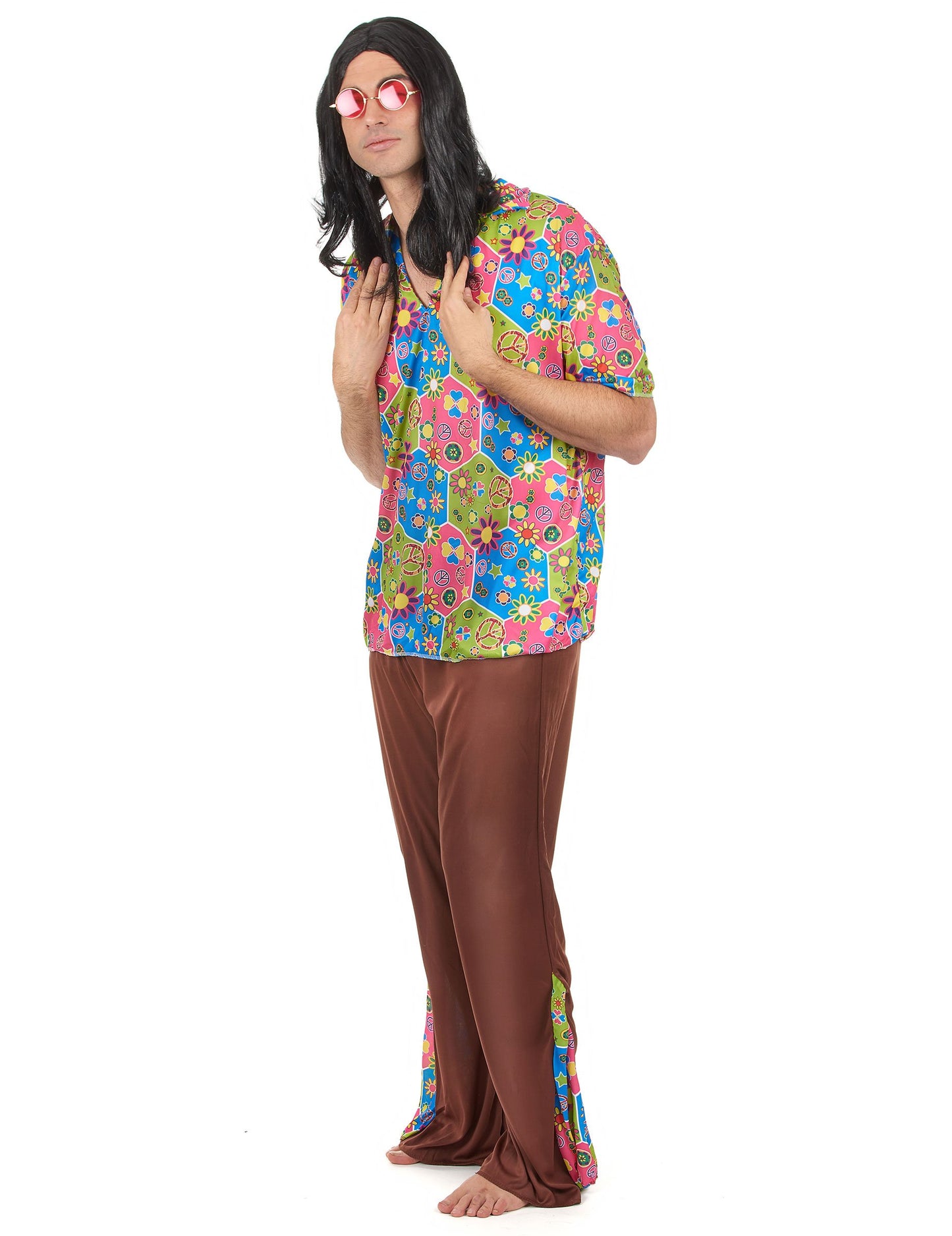 Pánský kostým hippie s rozšířenými kalhotami