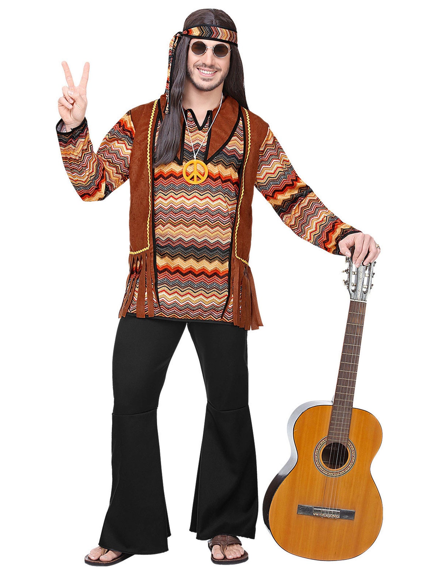 Pánský hippie kostým s motivem přírody