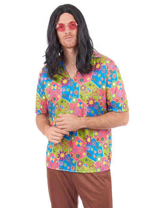 Pánský kostým hippie s rozšířenými kalhotami