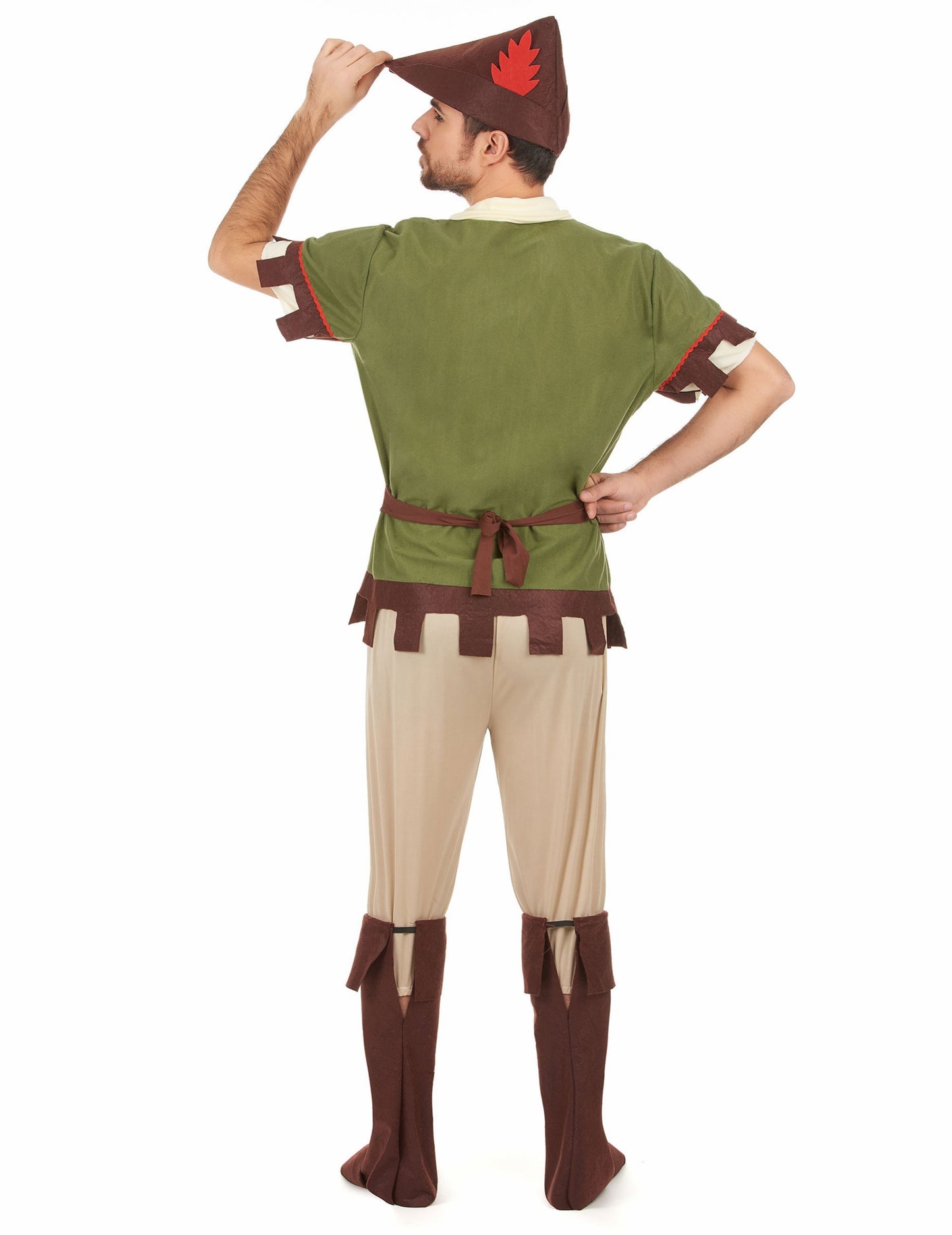 Hnědozelený kostým lesního muže