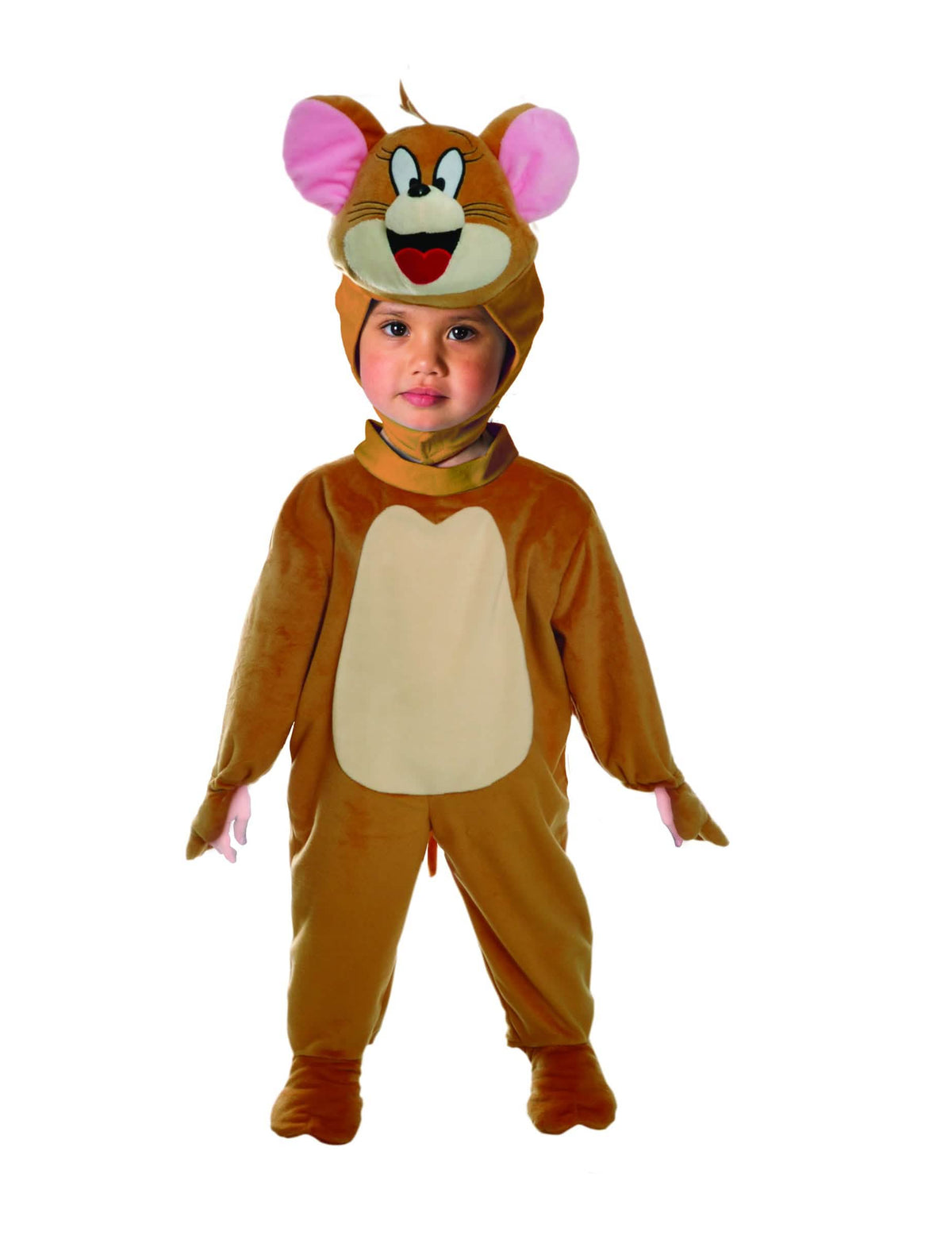 Kostým Jerry Tom a Jerry pro miminko hnědá a béžová s kapucí myši