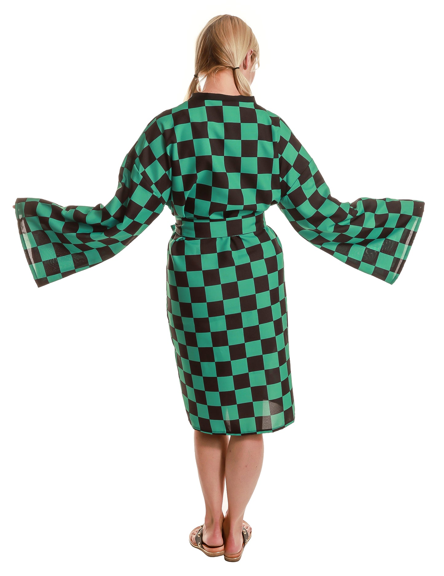 Dospělý kostkovaný kimono s mangou