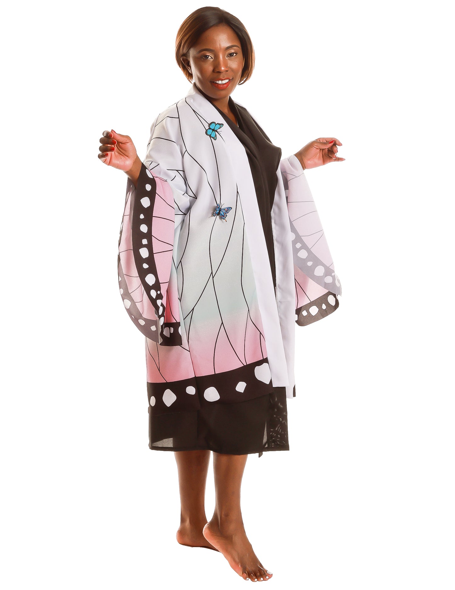 Kimonový kostým pro dospělé s motýlím vzorem