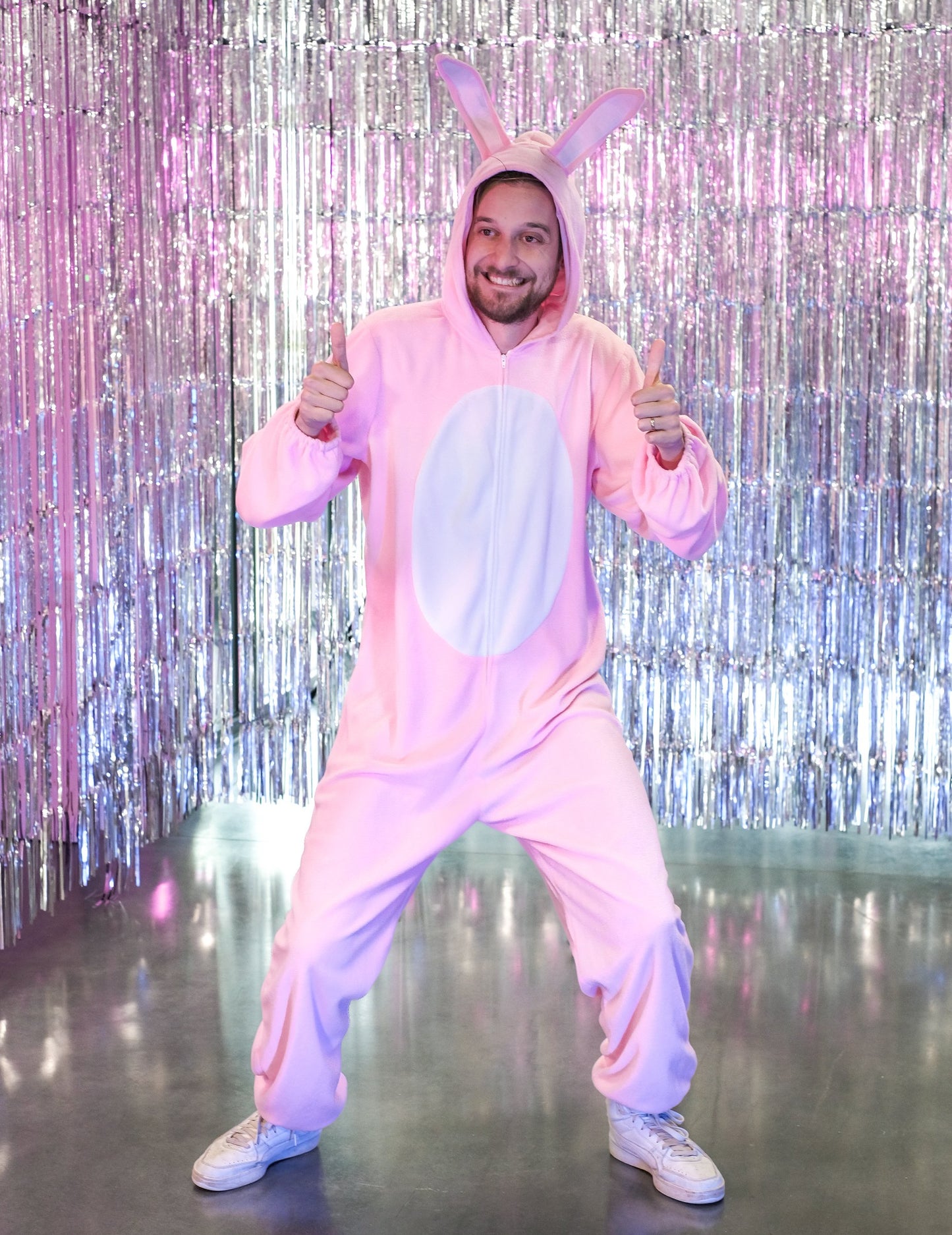 Pánský kostým růžového králíka
