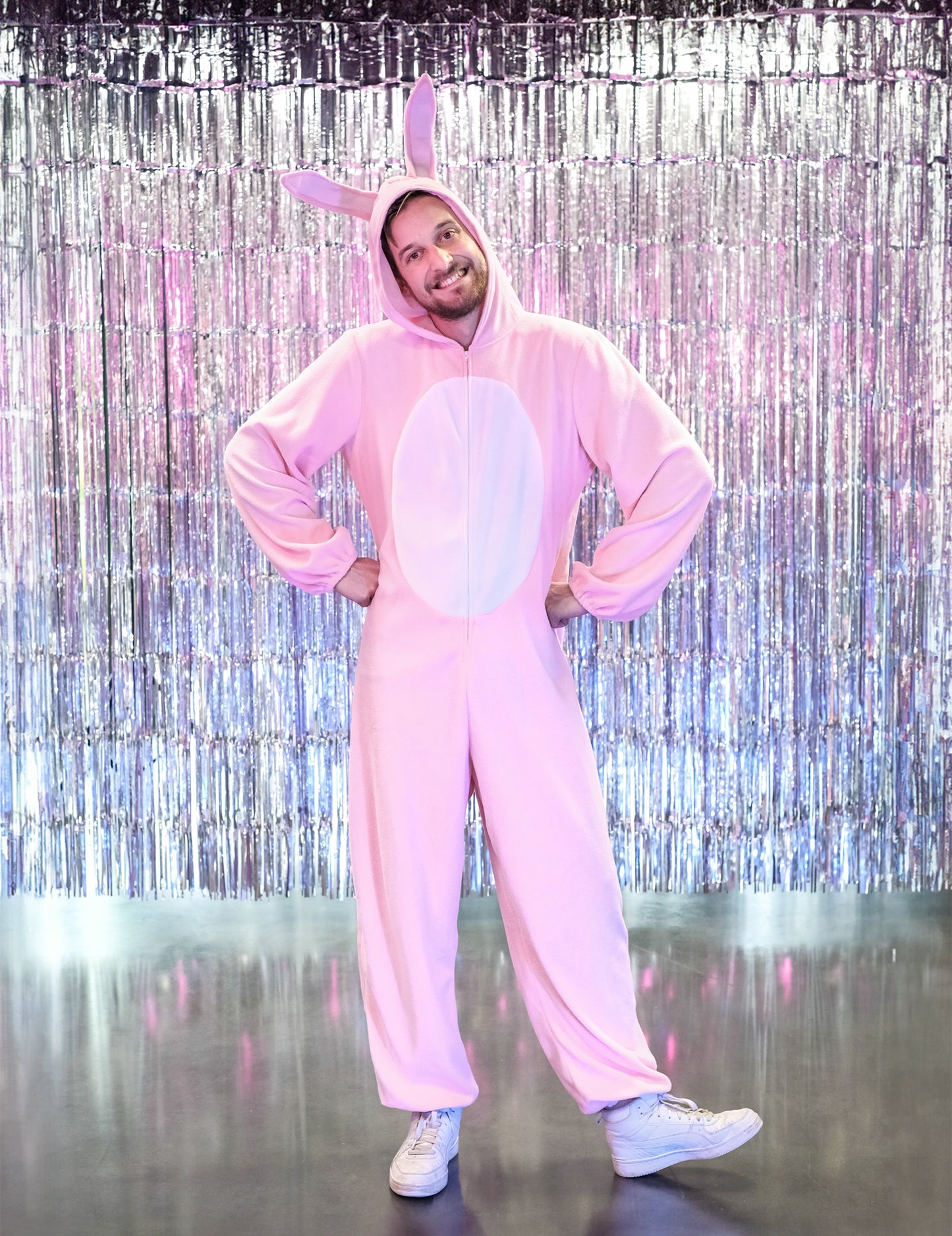 Pánský kostým růžového králíka
