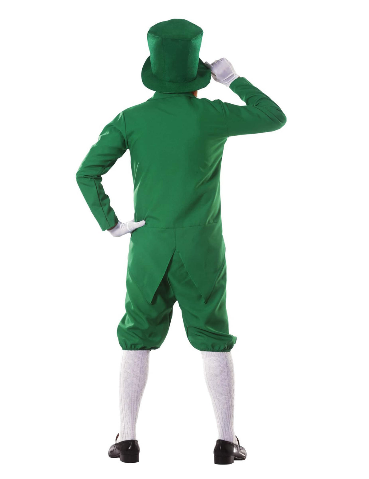 Pohled zezadu na kostým leprechauna pro muže